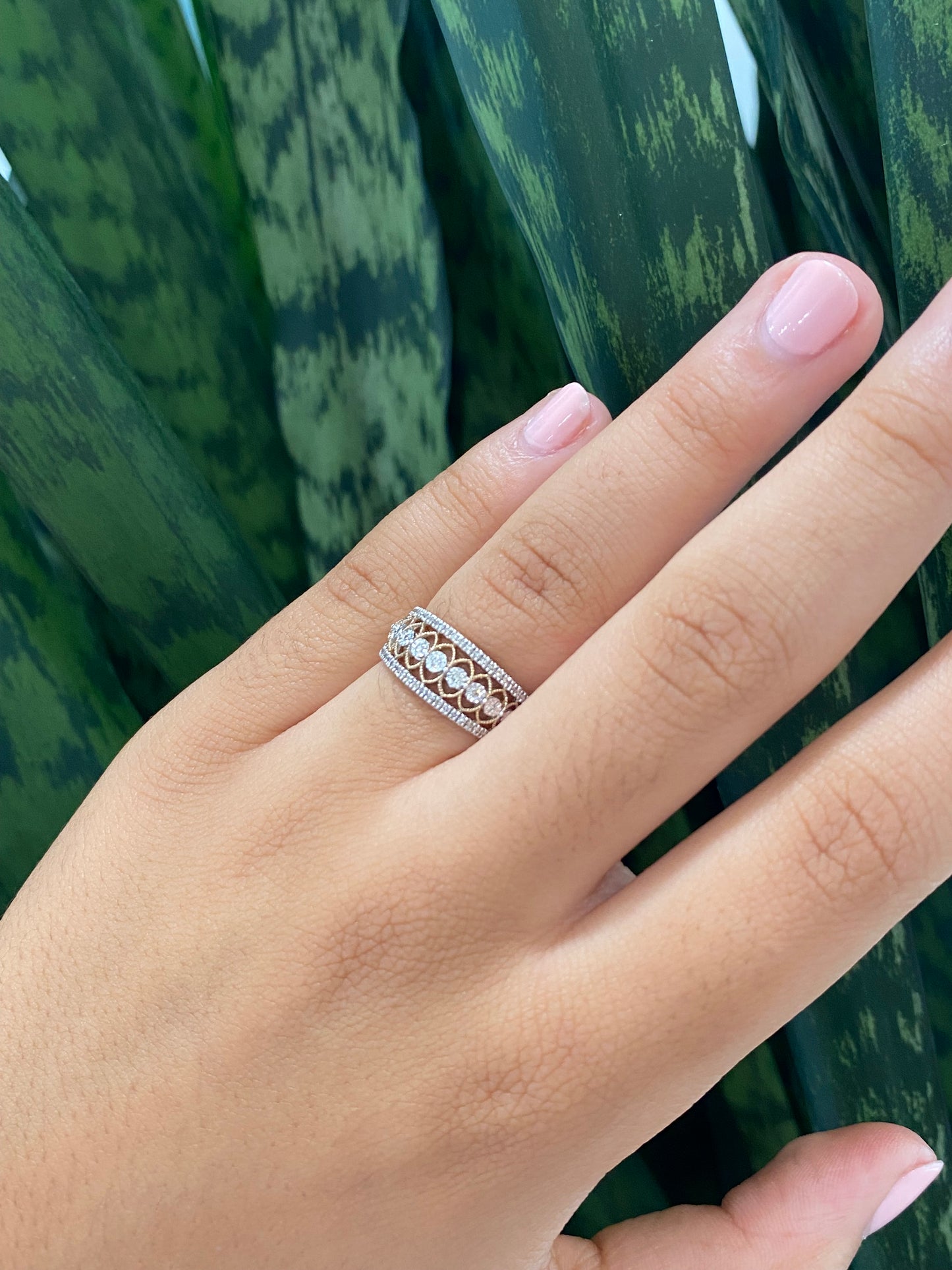 Negative Space Diamond Band