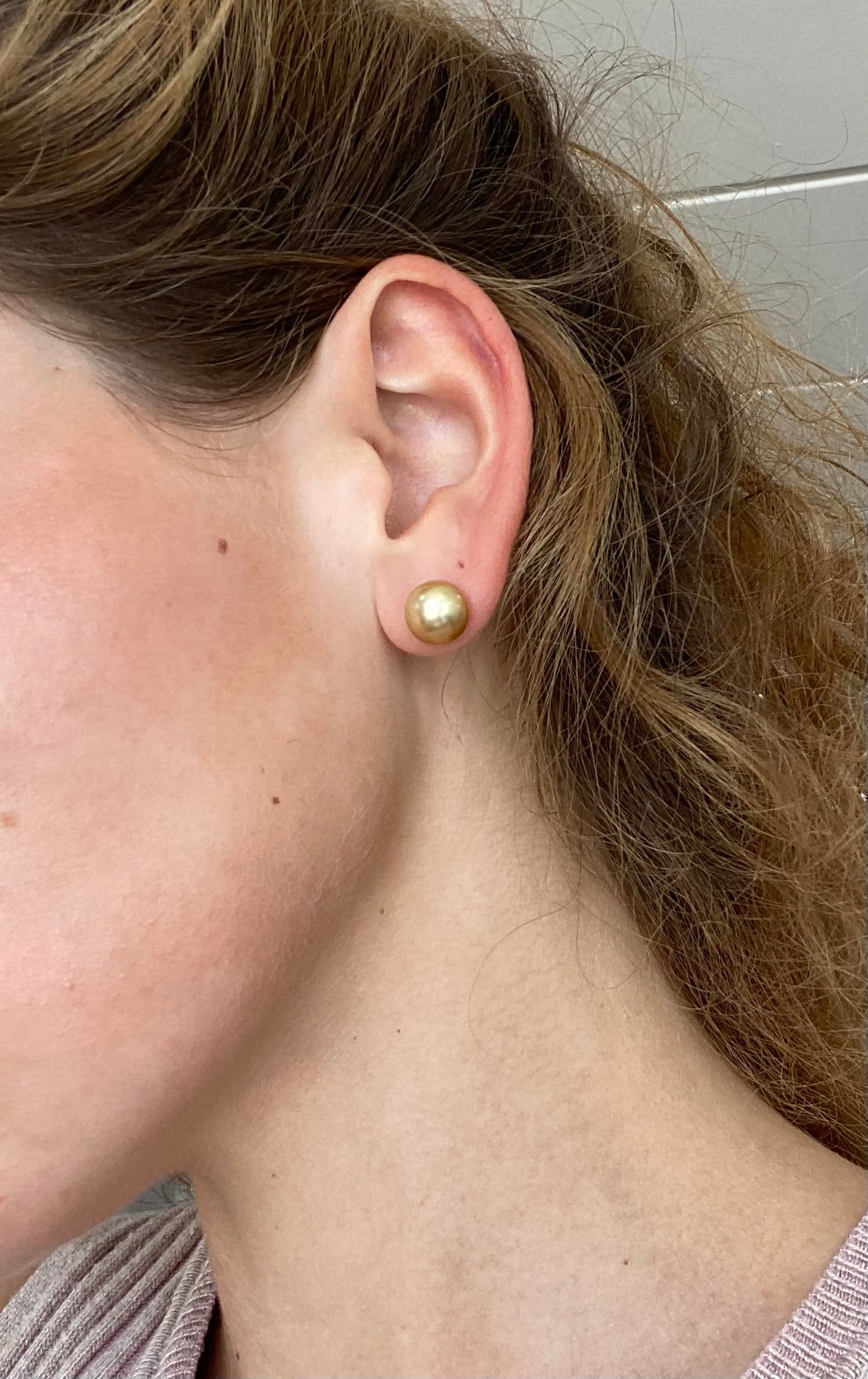 Golden South Sea Pearl Studs
