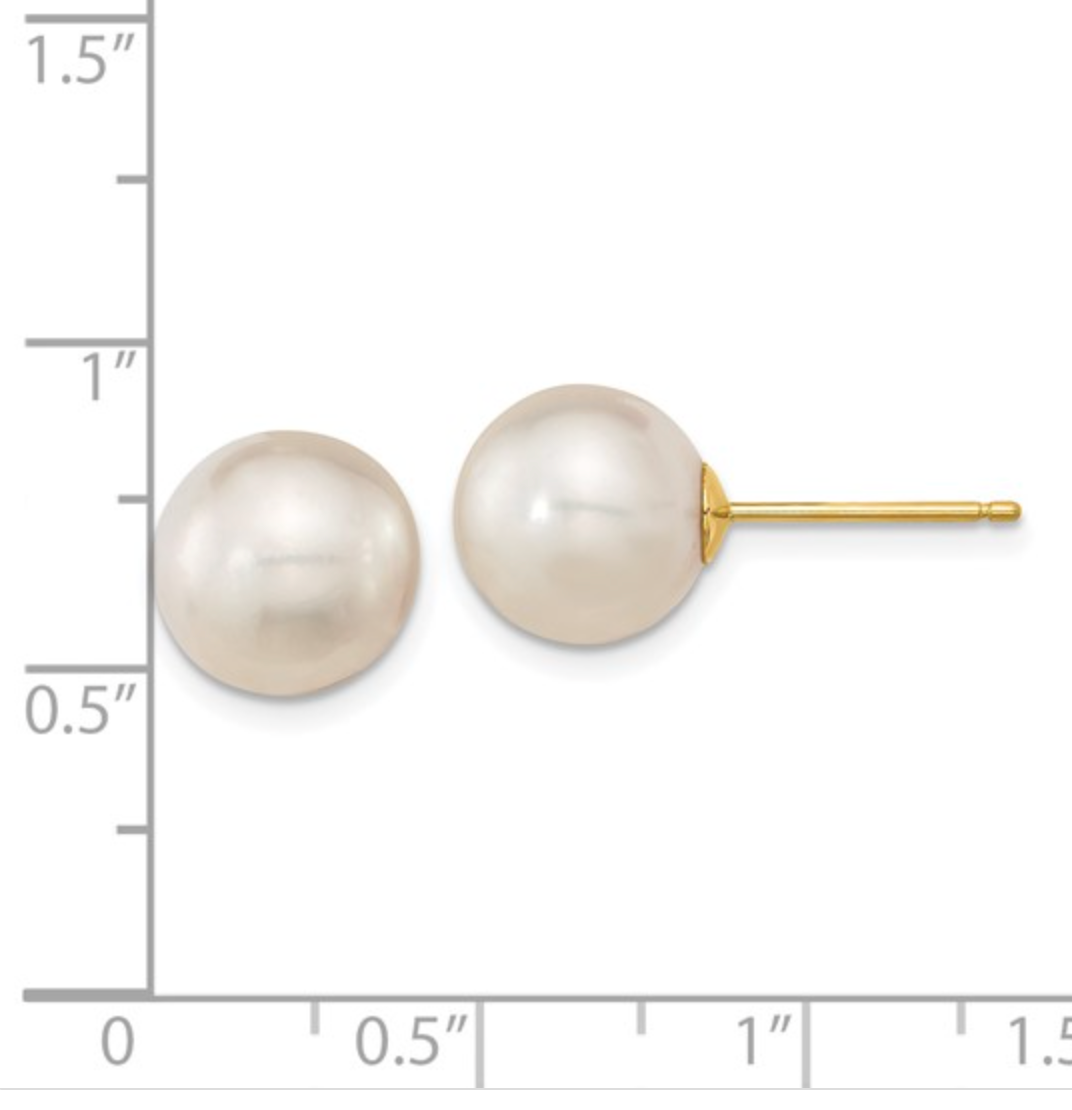 Freshwater Pearl 10.5 mm Earrings
