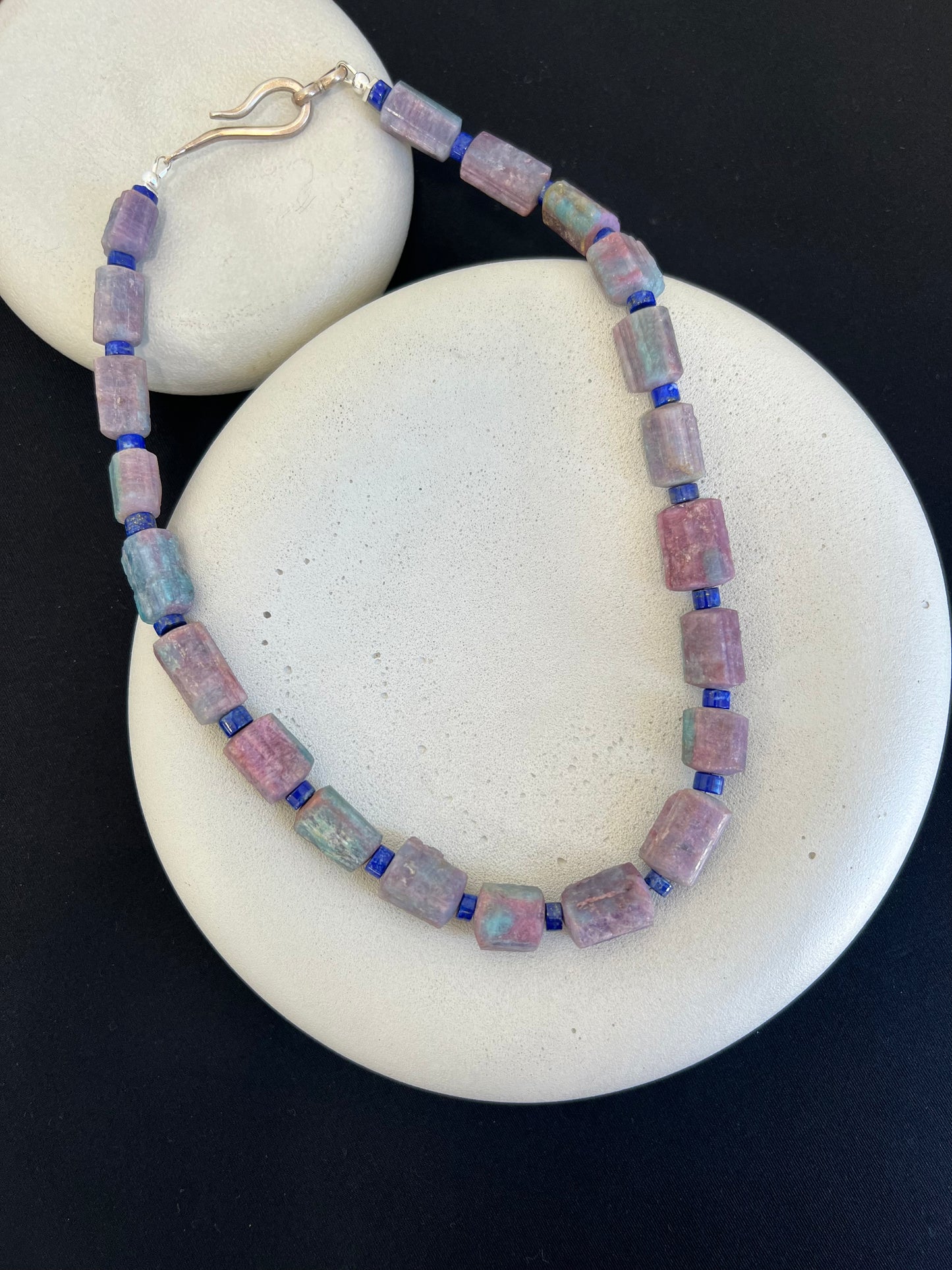 Brazilian Paraiba Tourmaline and Lapis Necklace