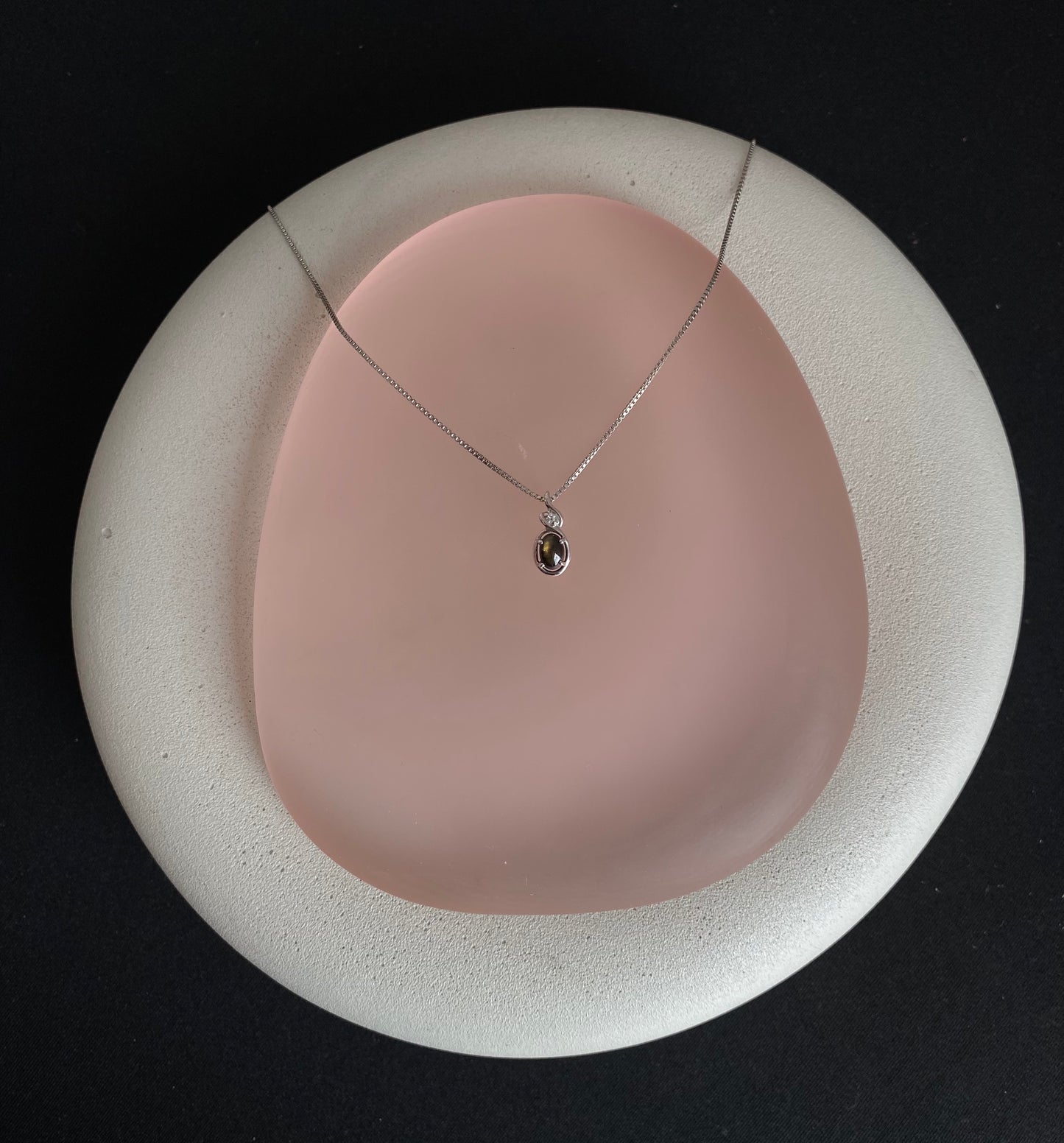 Star Sapphire and Diamond Pendant