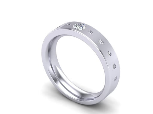 Flush Set Diamond Band
