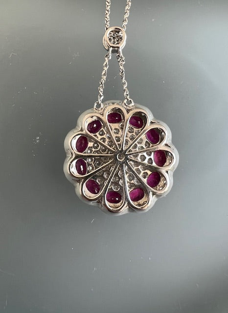 Ruby and Diamond Paved Pendant