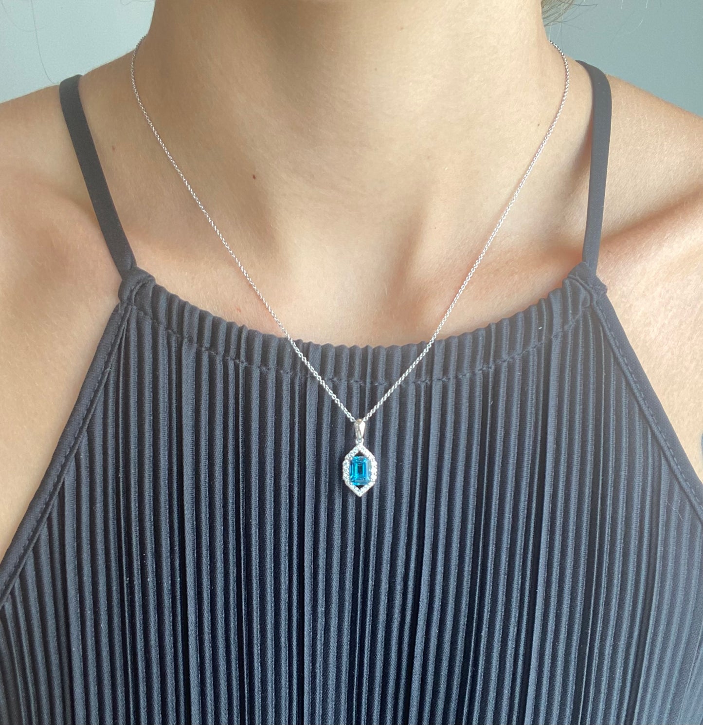 Blue Topaz Pendant