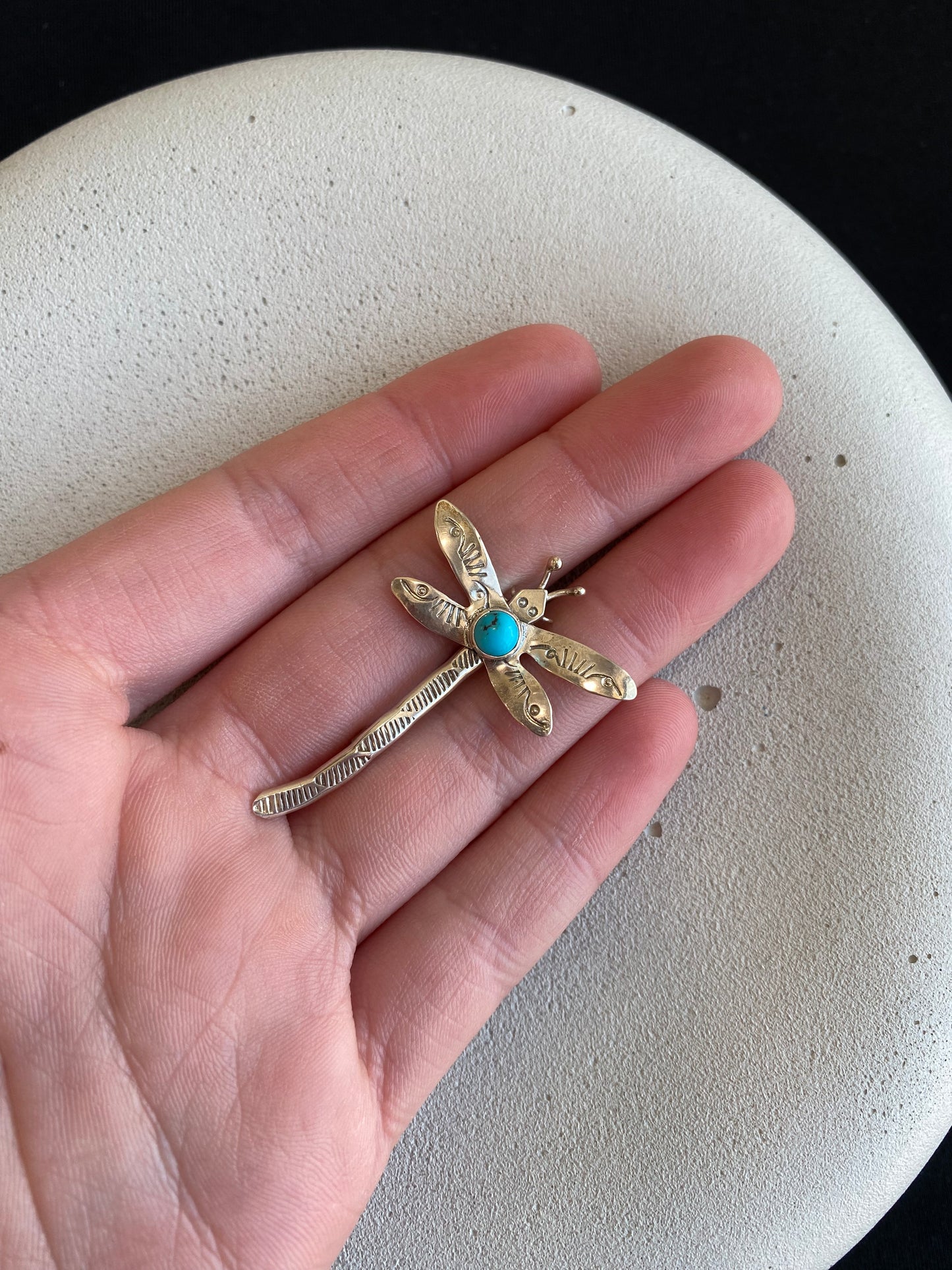 Silver Dragonfly Brooch