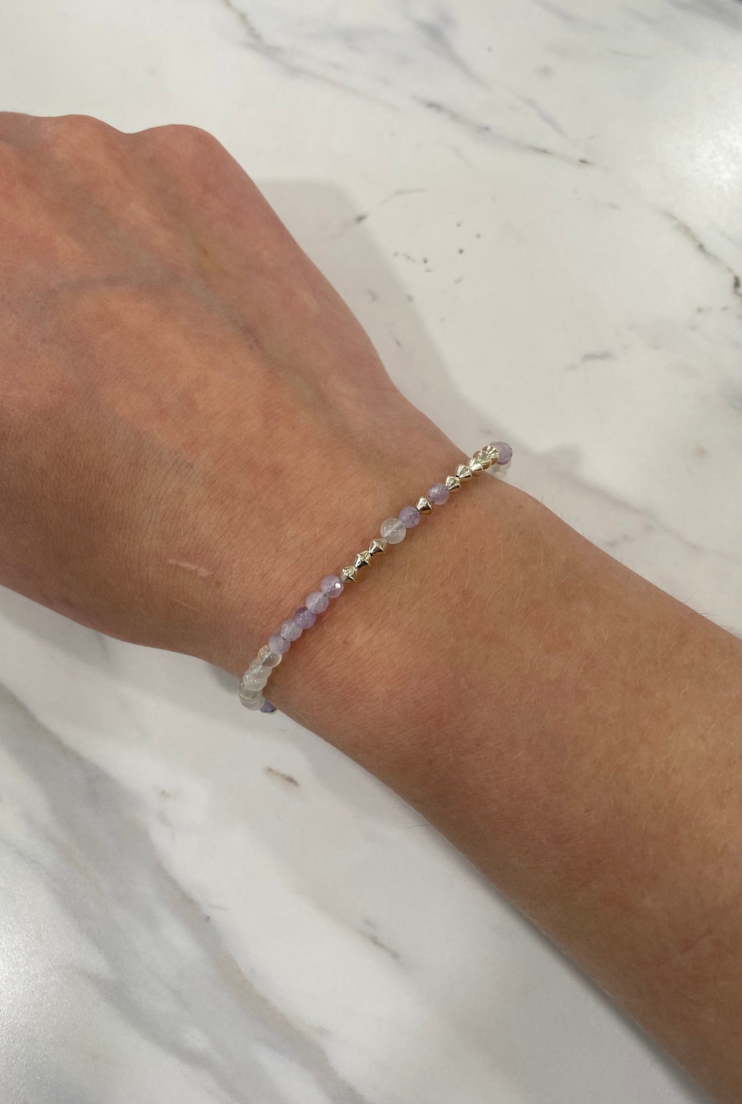 Amethyst and Moonstone Bracelet