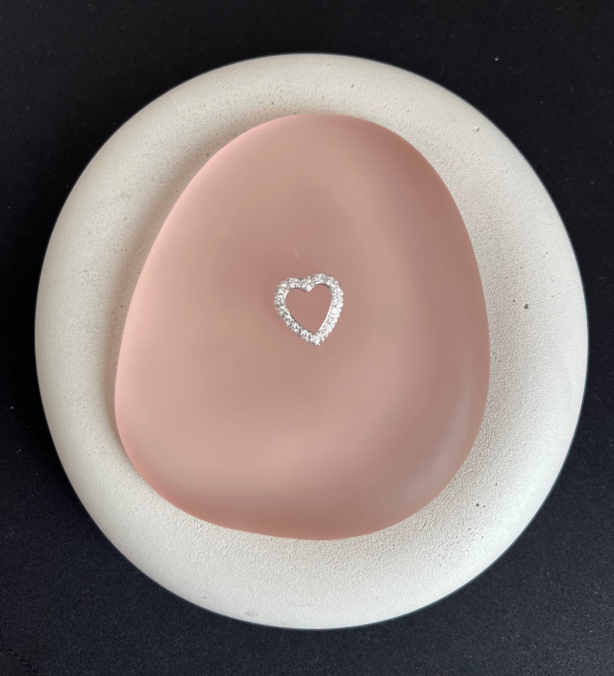 Natural Diamond Open Heart Pendant