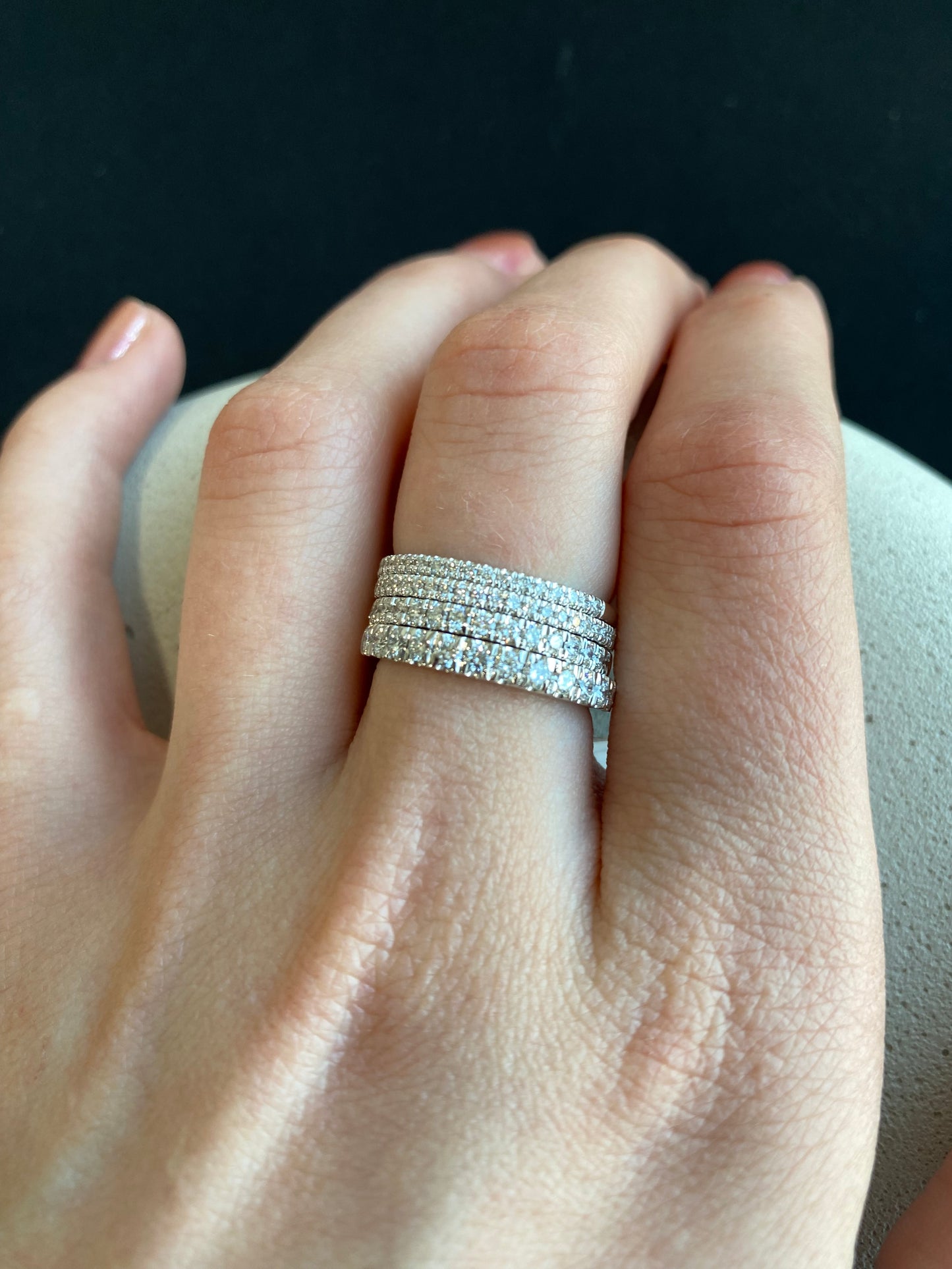 0.75 ct Lab Diamond Band - White Gold