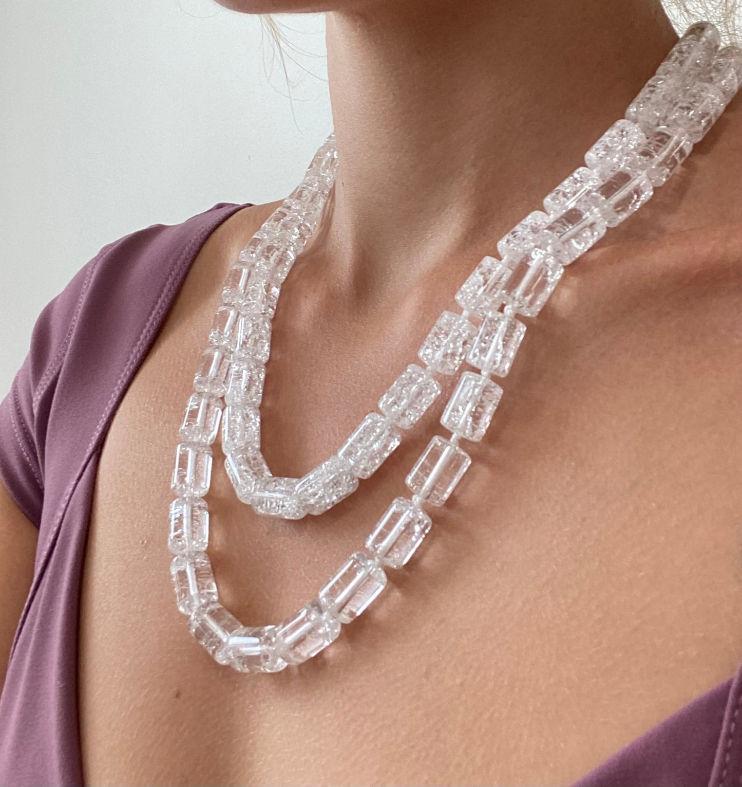 Quartz Double Strand Necklace