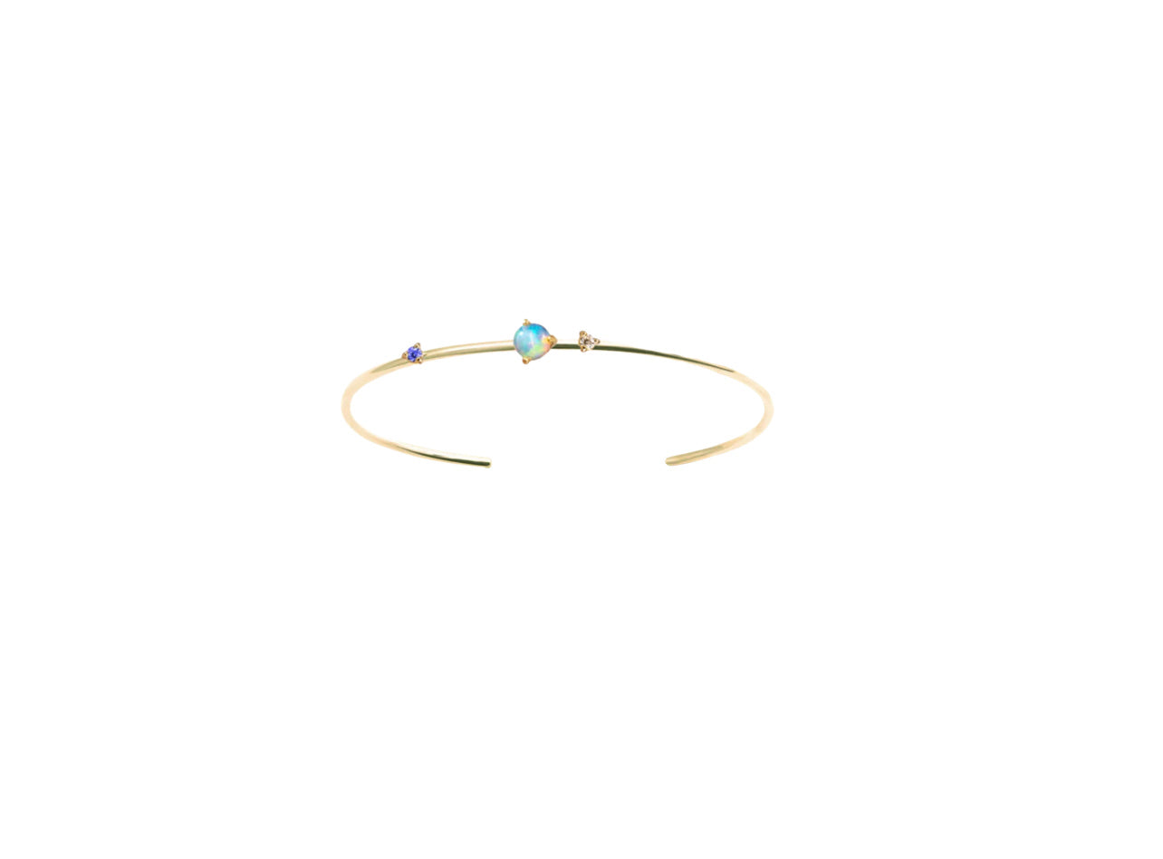 Three-Stone Opal Cuff Bracelet