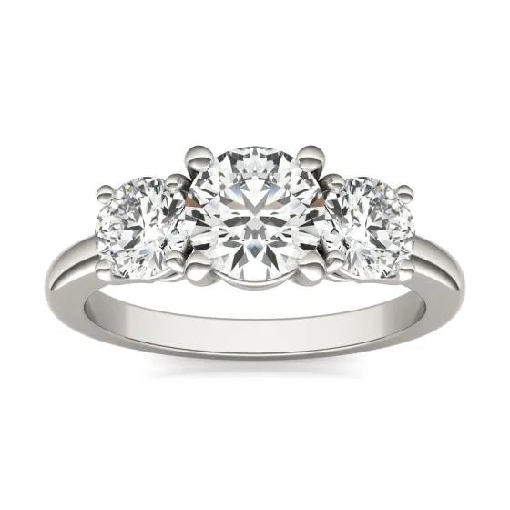 Three Stone Lab Diamond 3 carat ring