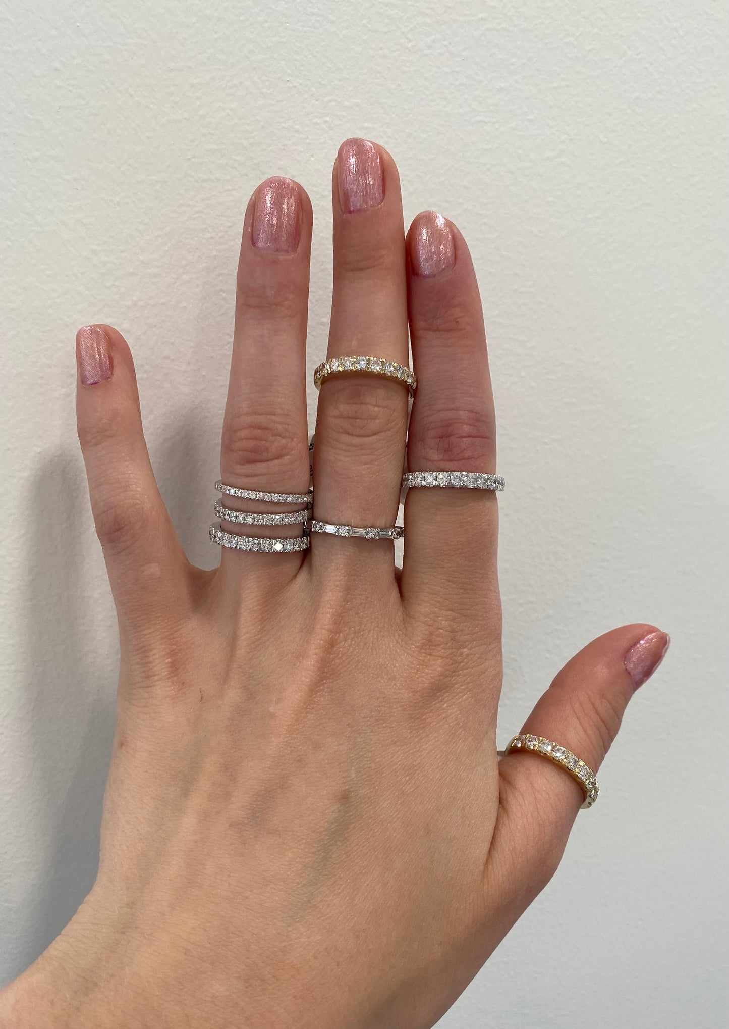0.75 ct Lab Diamond Band - White Gold