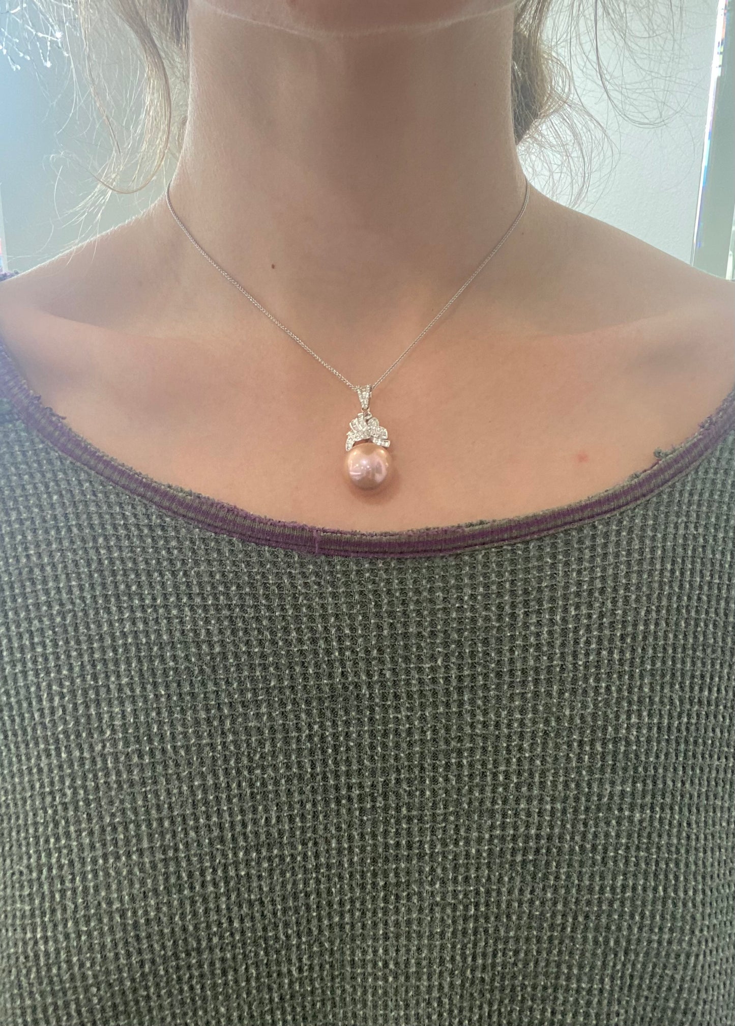 Beautiful Pink Diamond Pendant