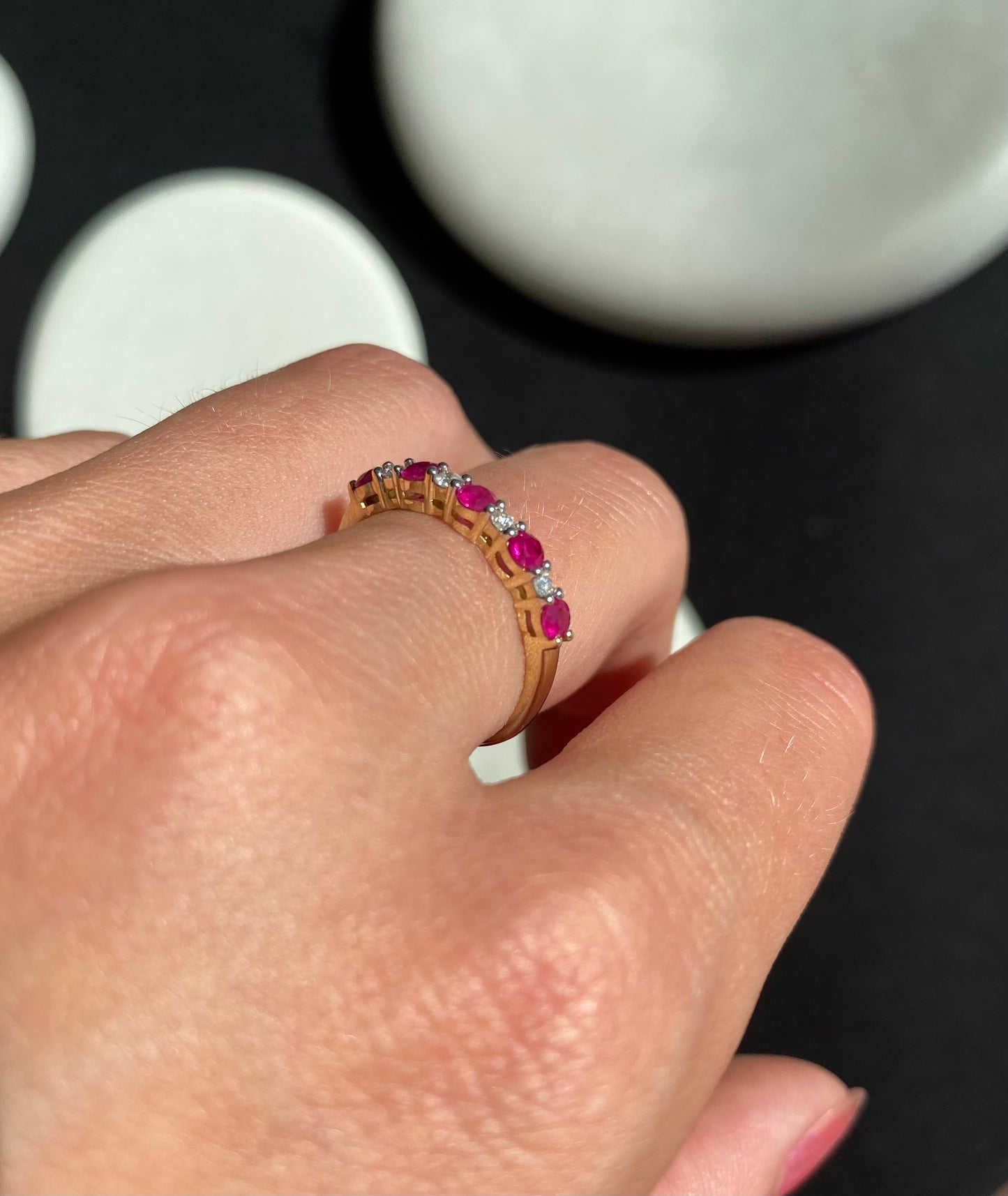 Ruby and Diamond Alternating Band
