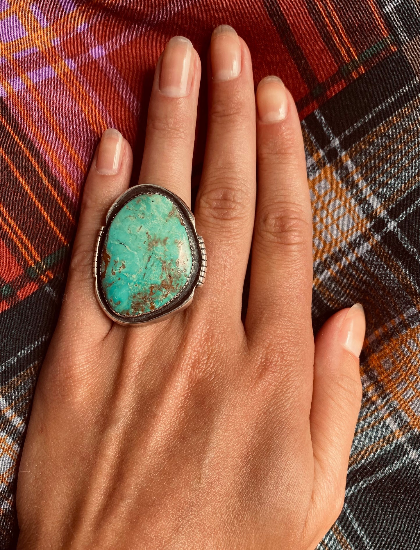 Signed Estate Turquoise Ring