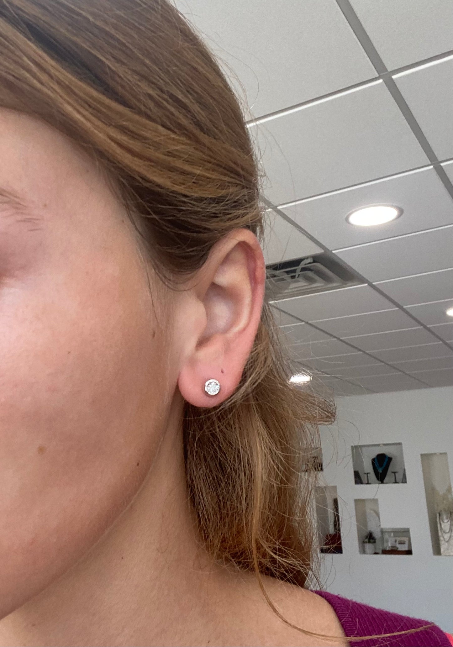 Illusion Round Diamond Studs