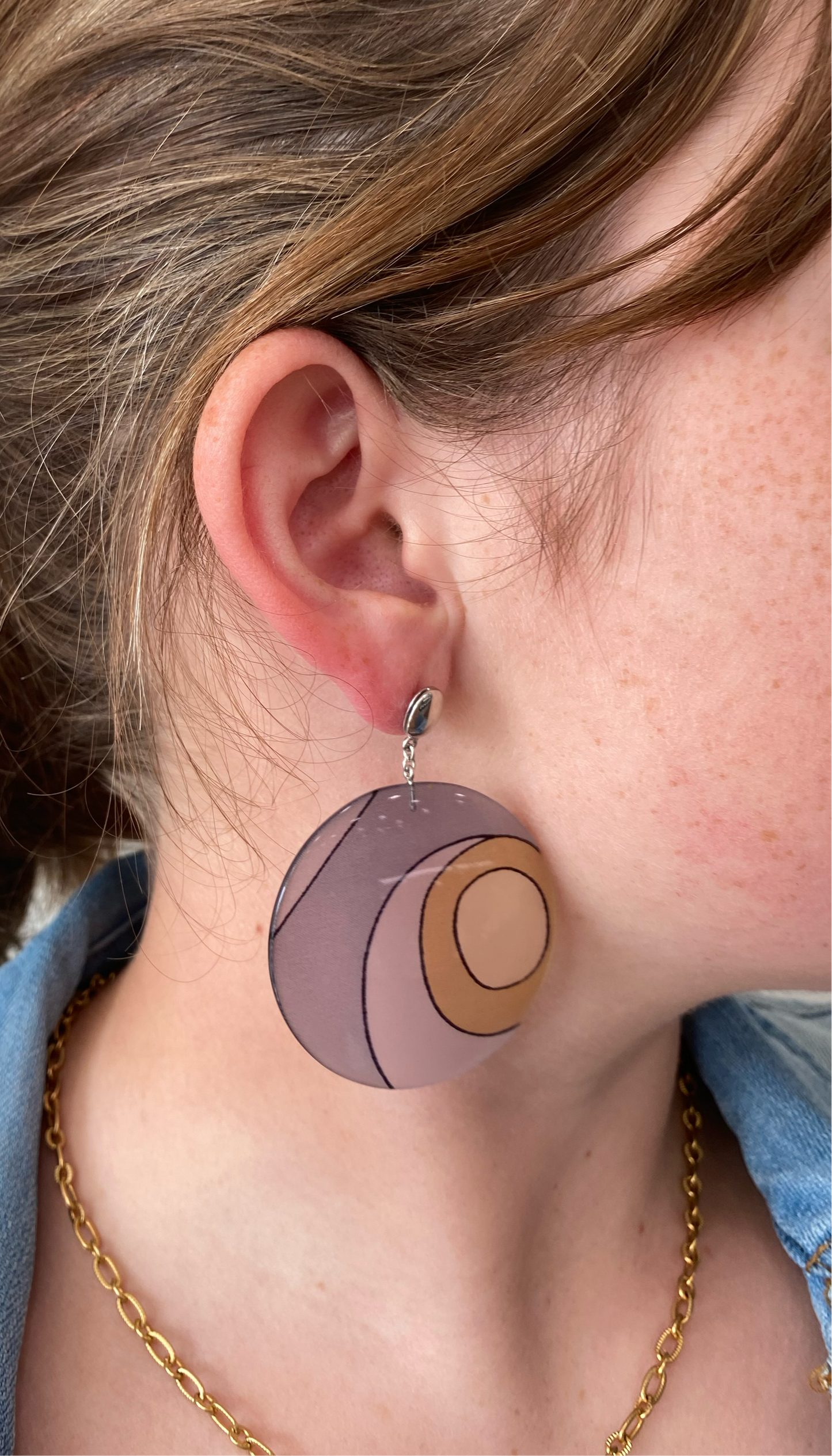 Pucci Vintage Blue Scarf Earrings