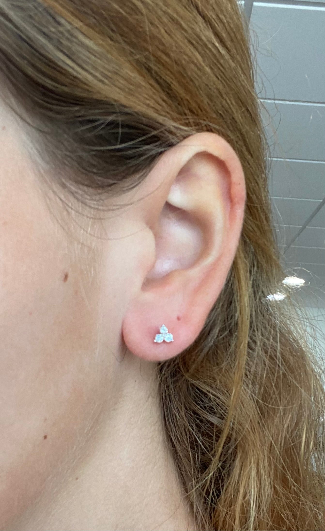 Triangle Cluster Diamond Earrings