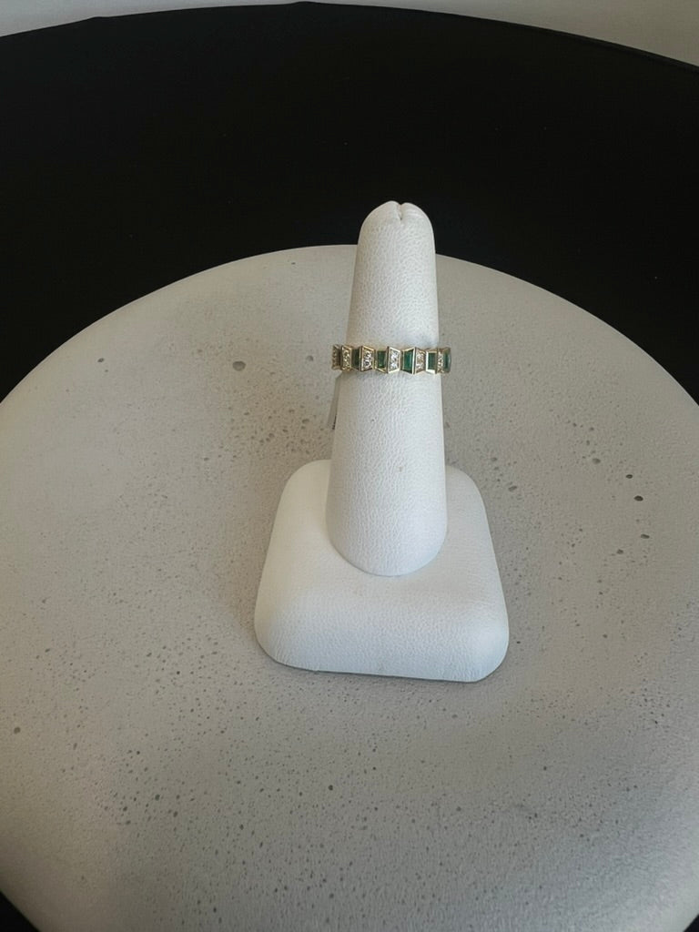 Emerald and Diamond Chevron Band