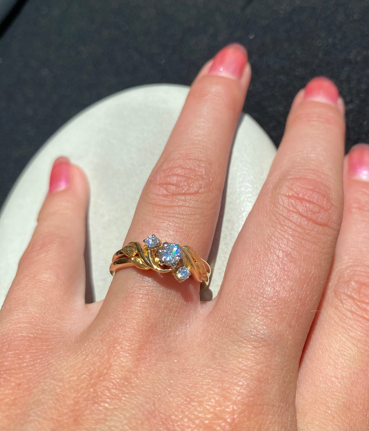 18kt Gold Diamond Estate Ring