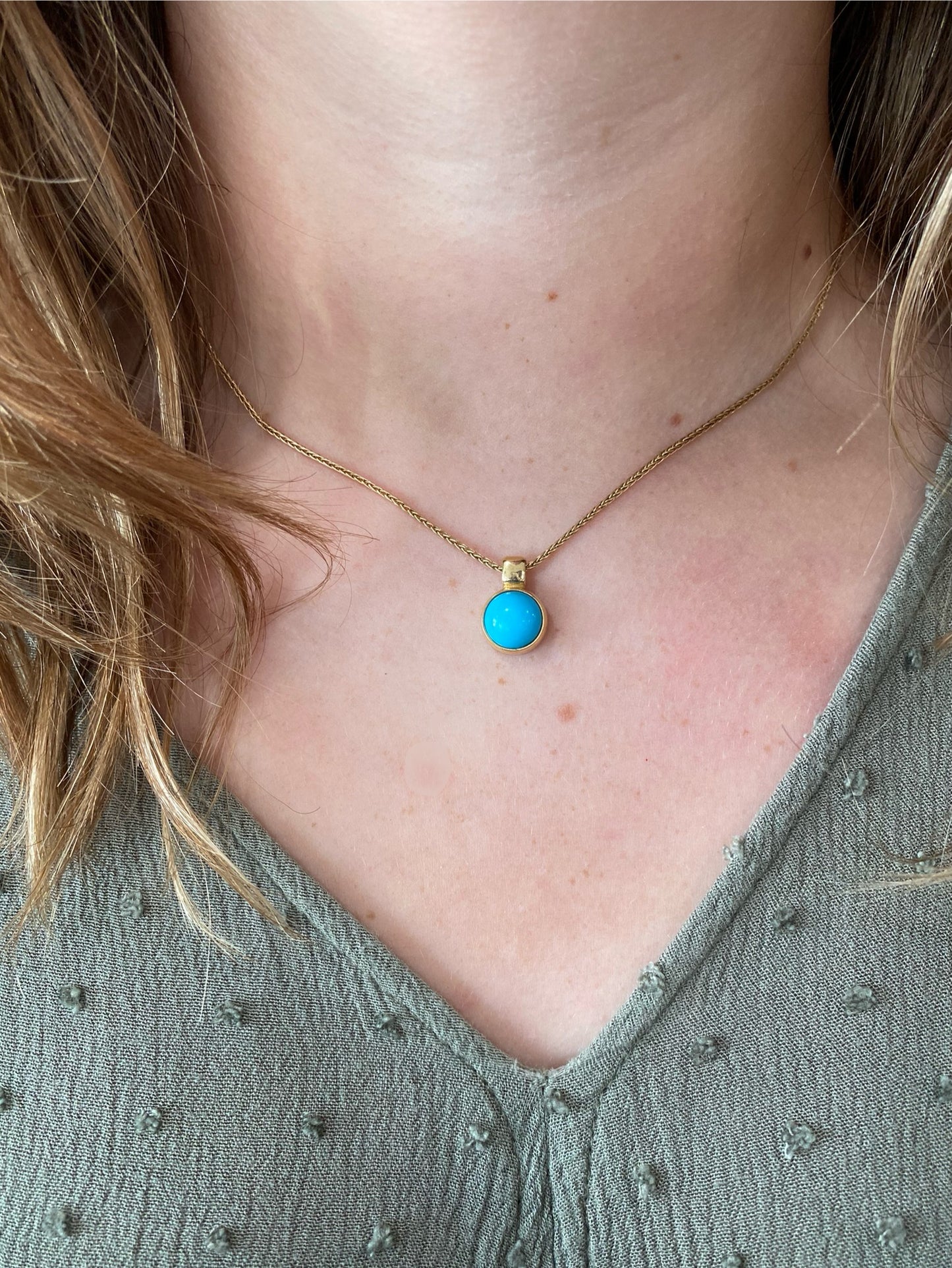Turquoise Gold Necklace