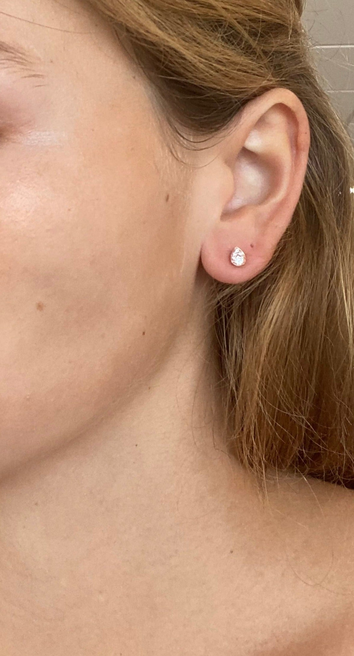 Diamond Pear Cluster Earrings