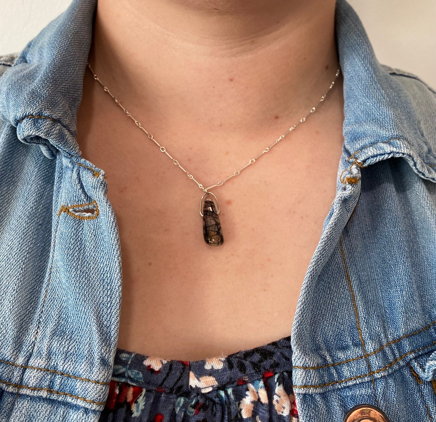 Tourmalinated Quartz Pendant