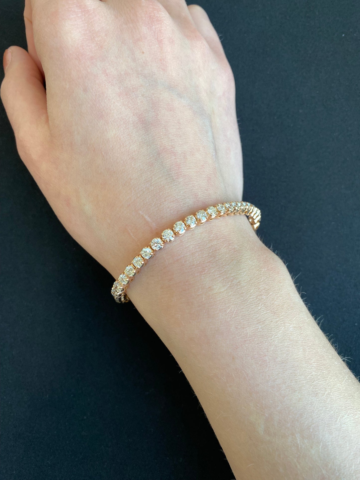 Natural Diamond Rose Gold Bracelet