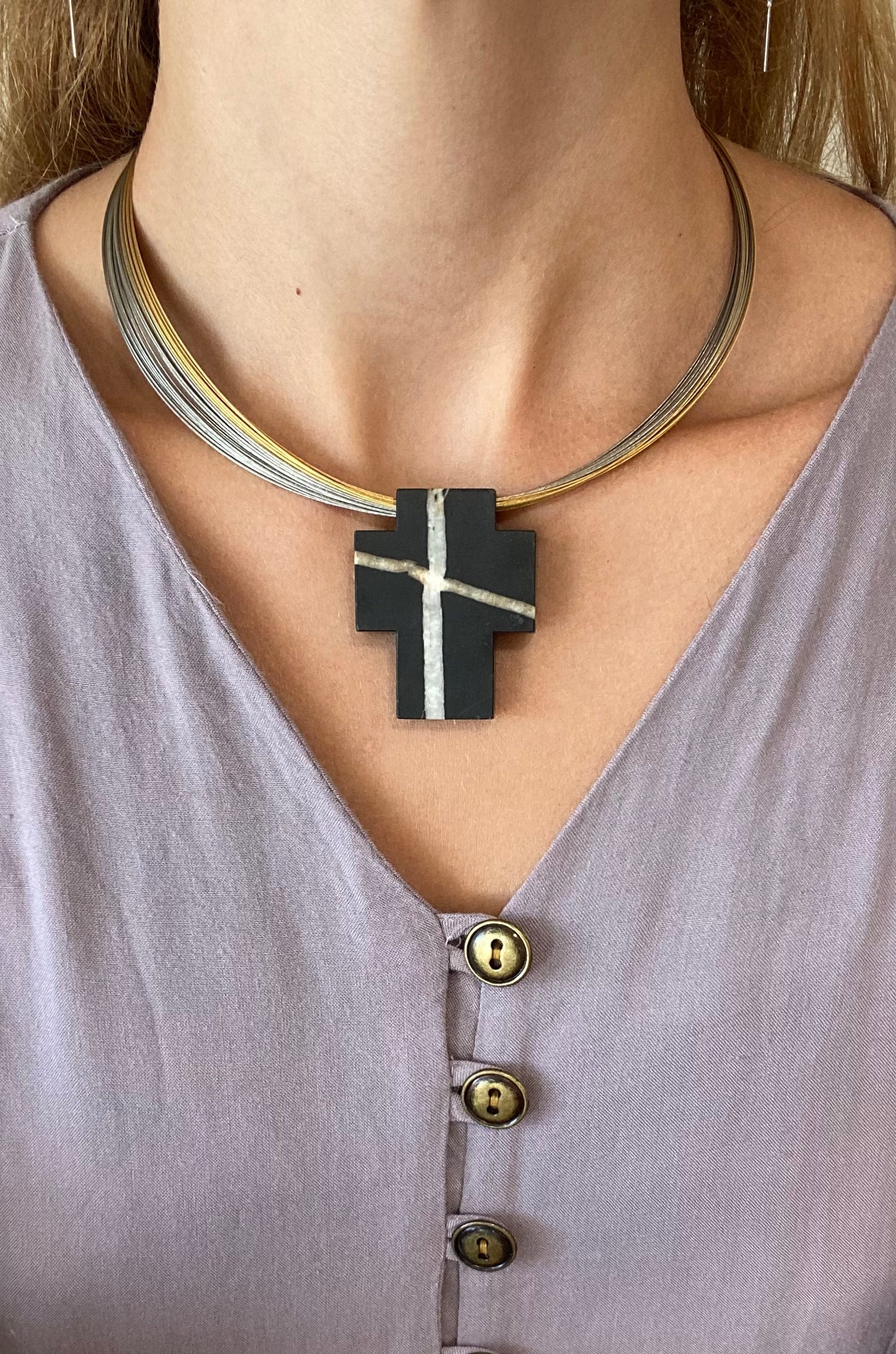 Swiss Rhine River Cross Pendant