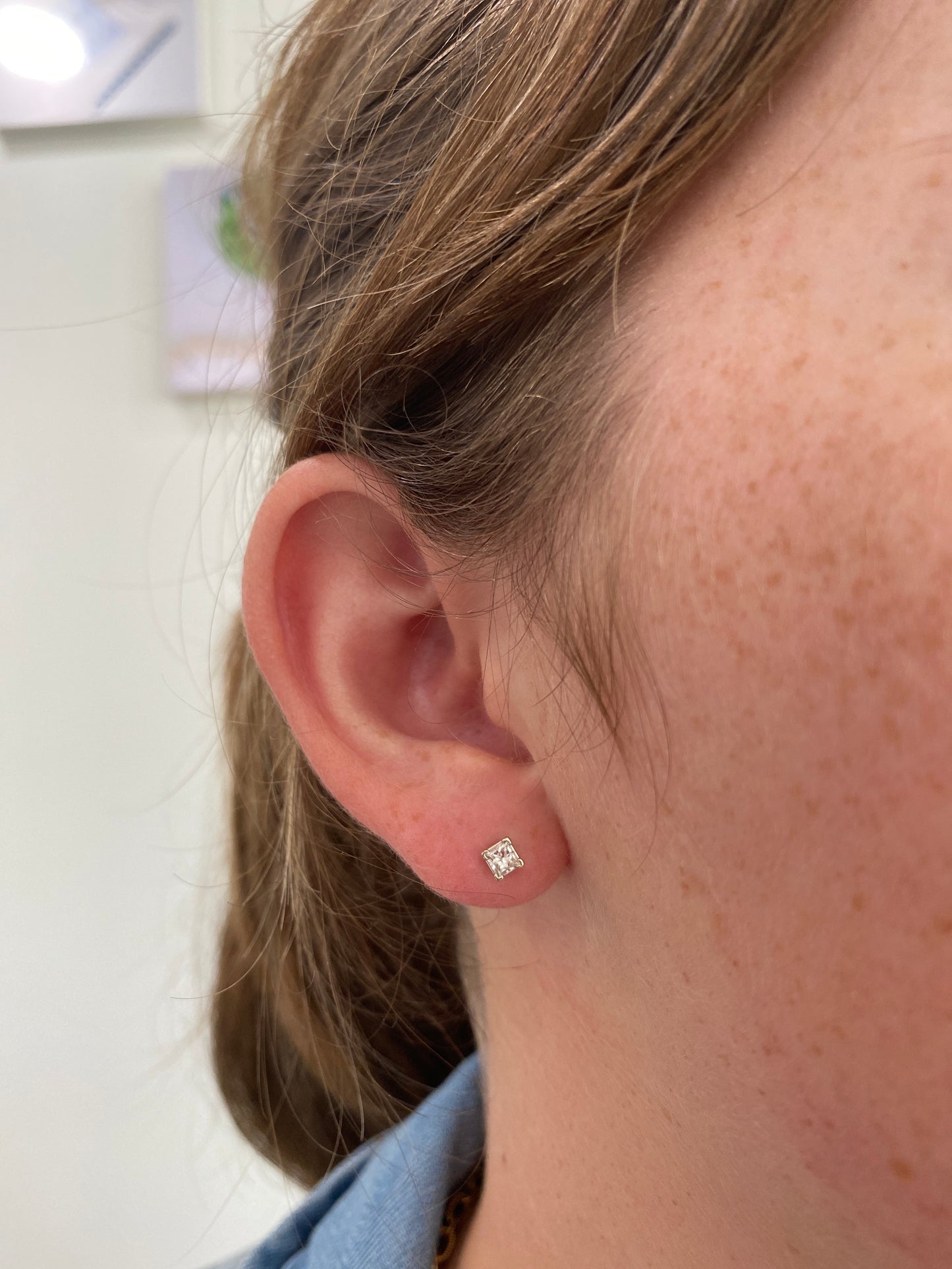 Diamond Square Cut Studs