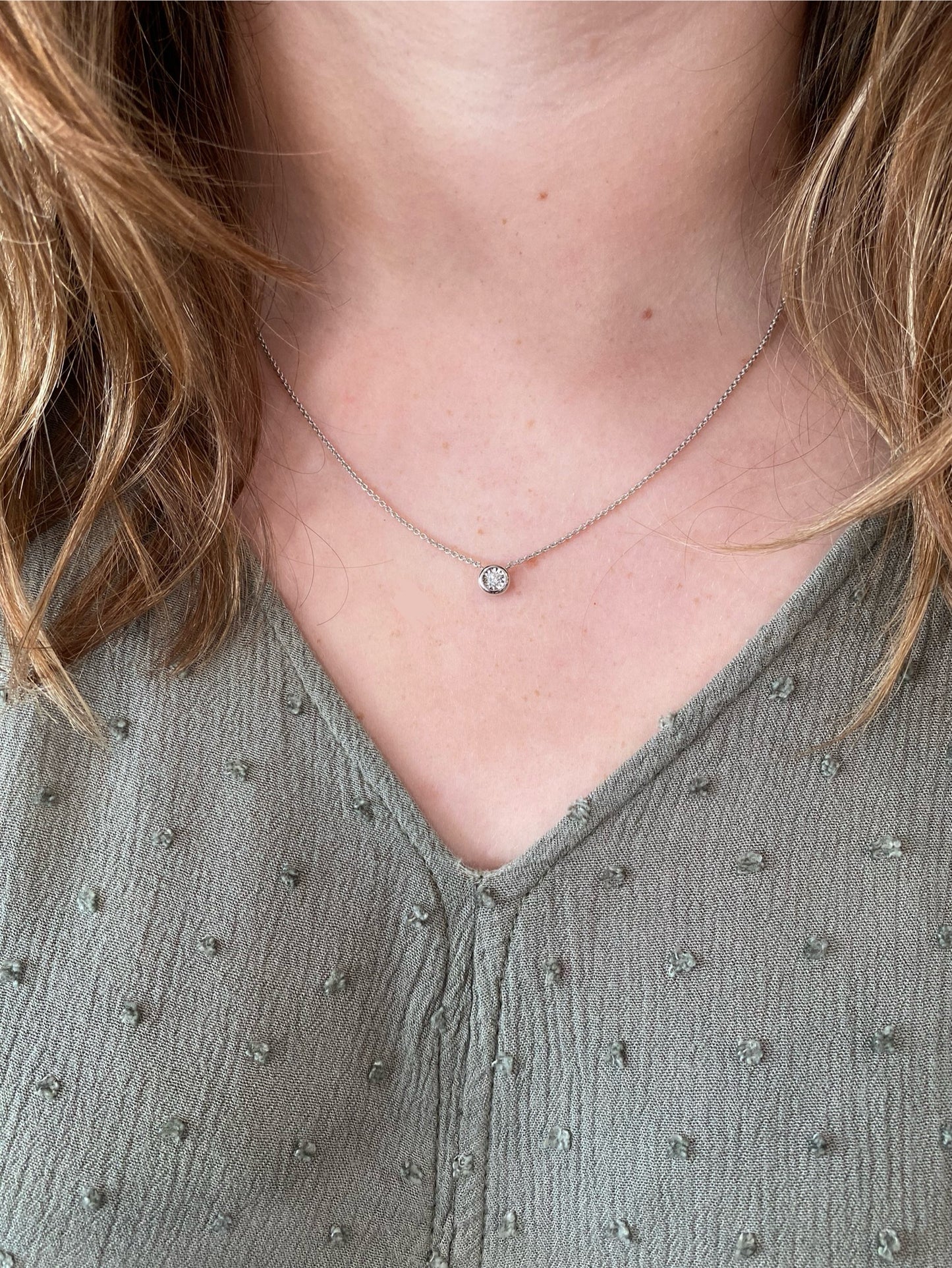 Diamond White Gold Illusion Pendant