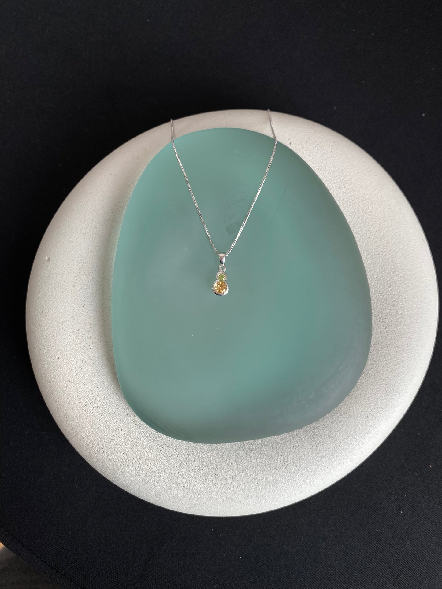 Citrine and Peridot Pendant