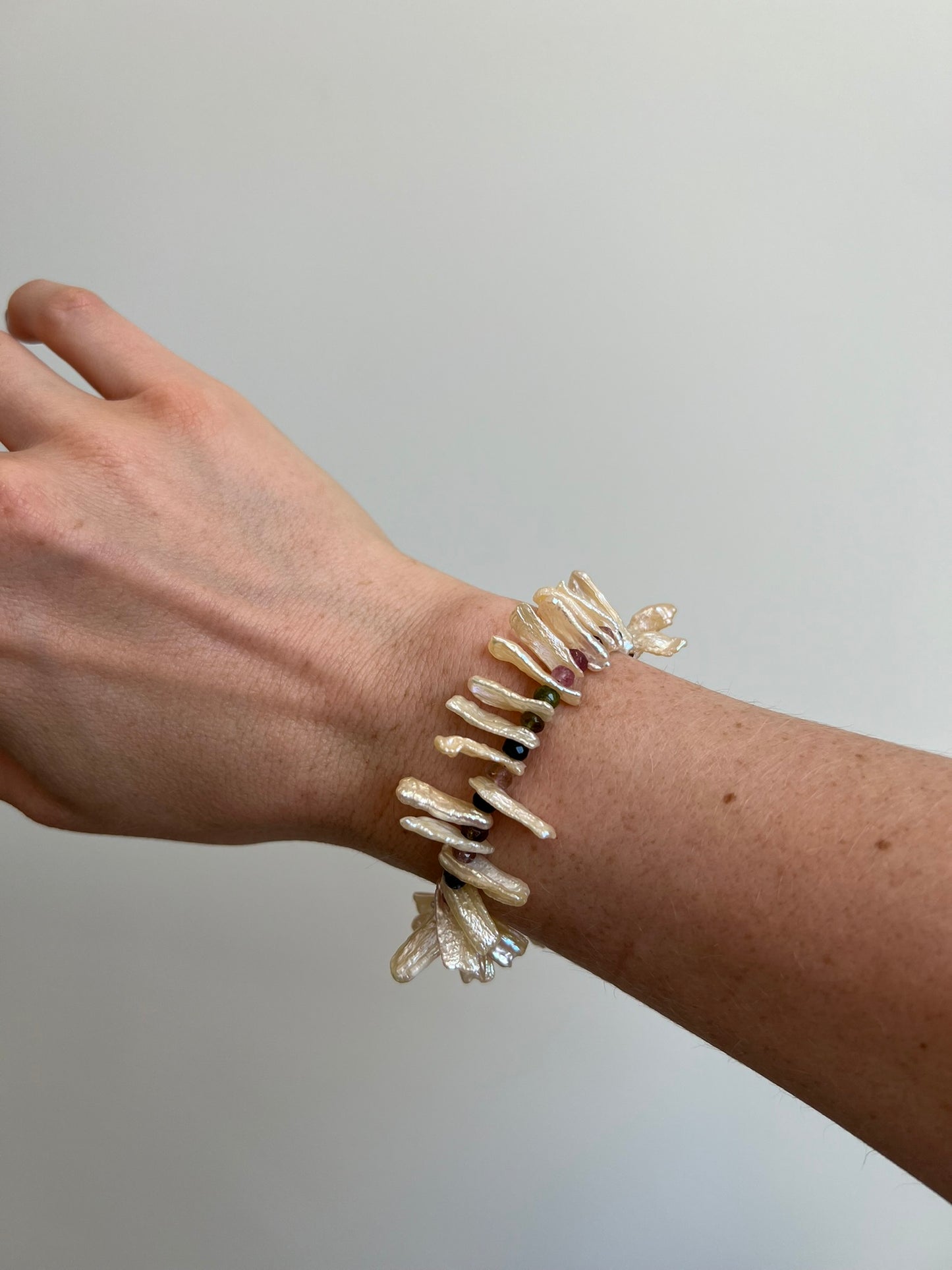 Treasure Chest Bracelet with Stick Pearls