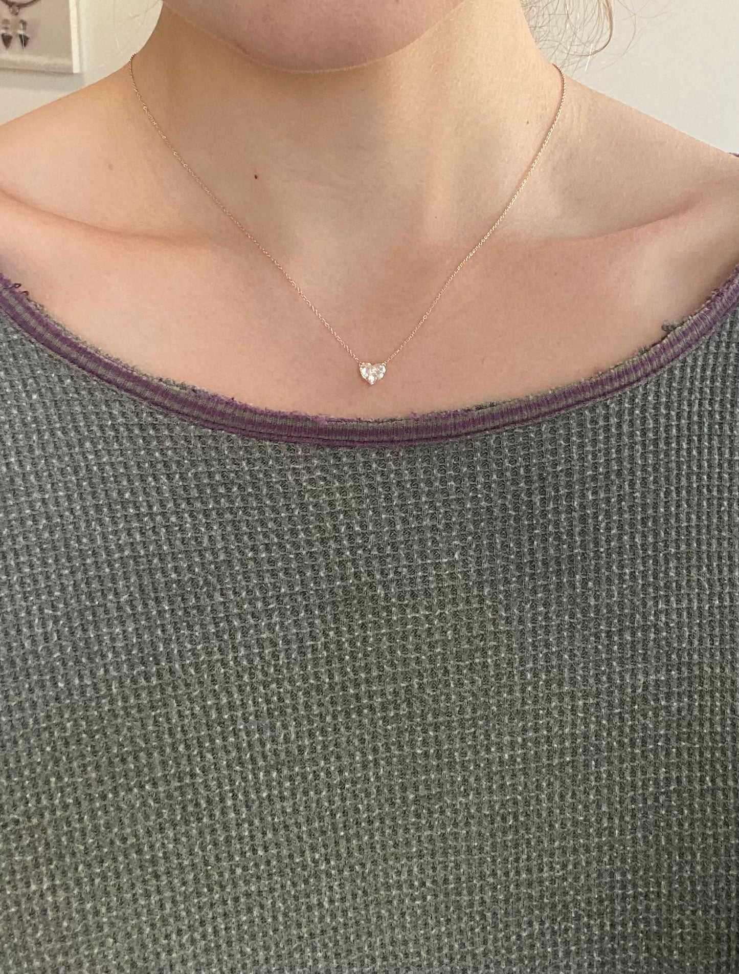 1 ct Heart Lab Diamond Pendant