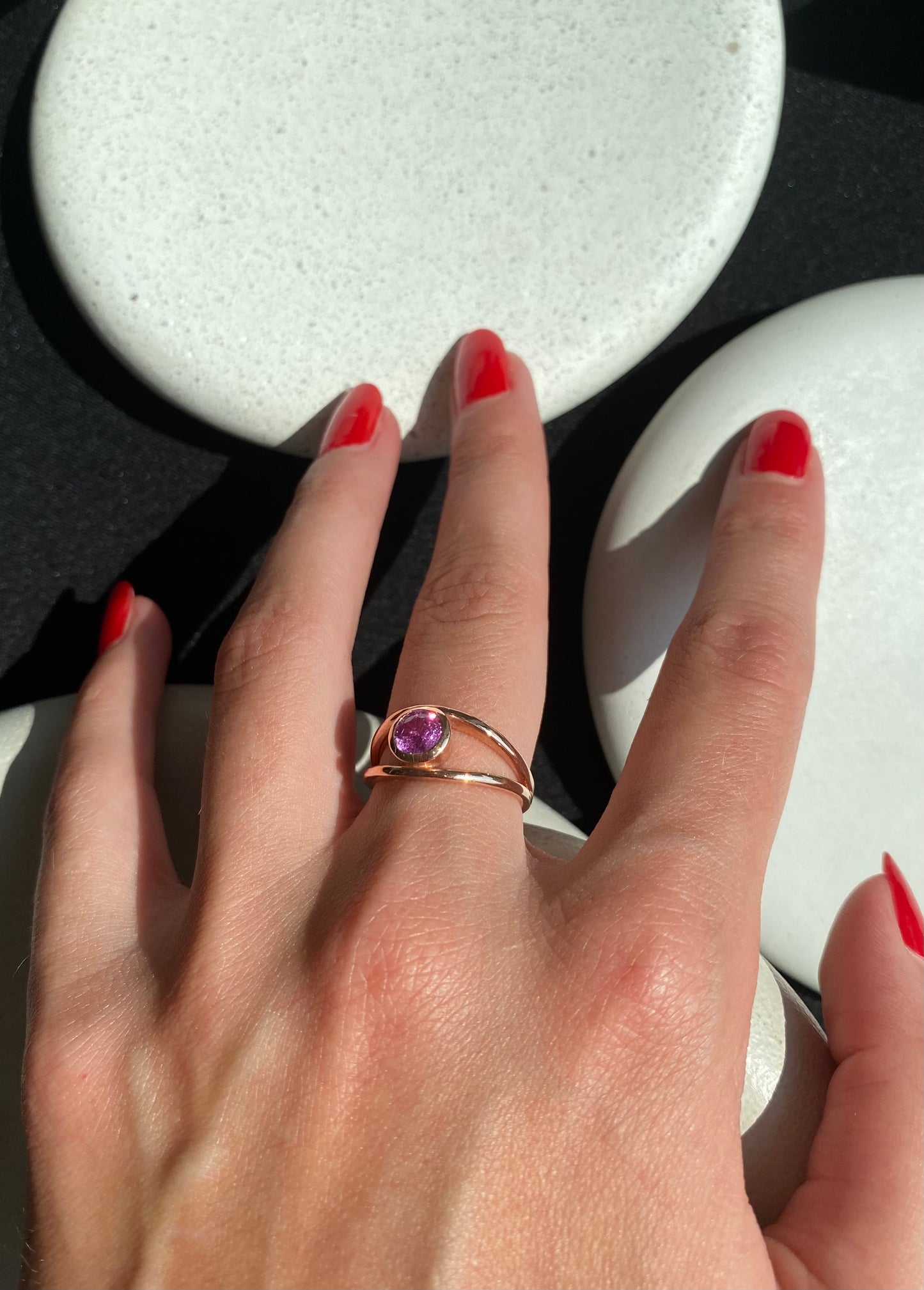 Pink Sapphire Rose Gold Ring