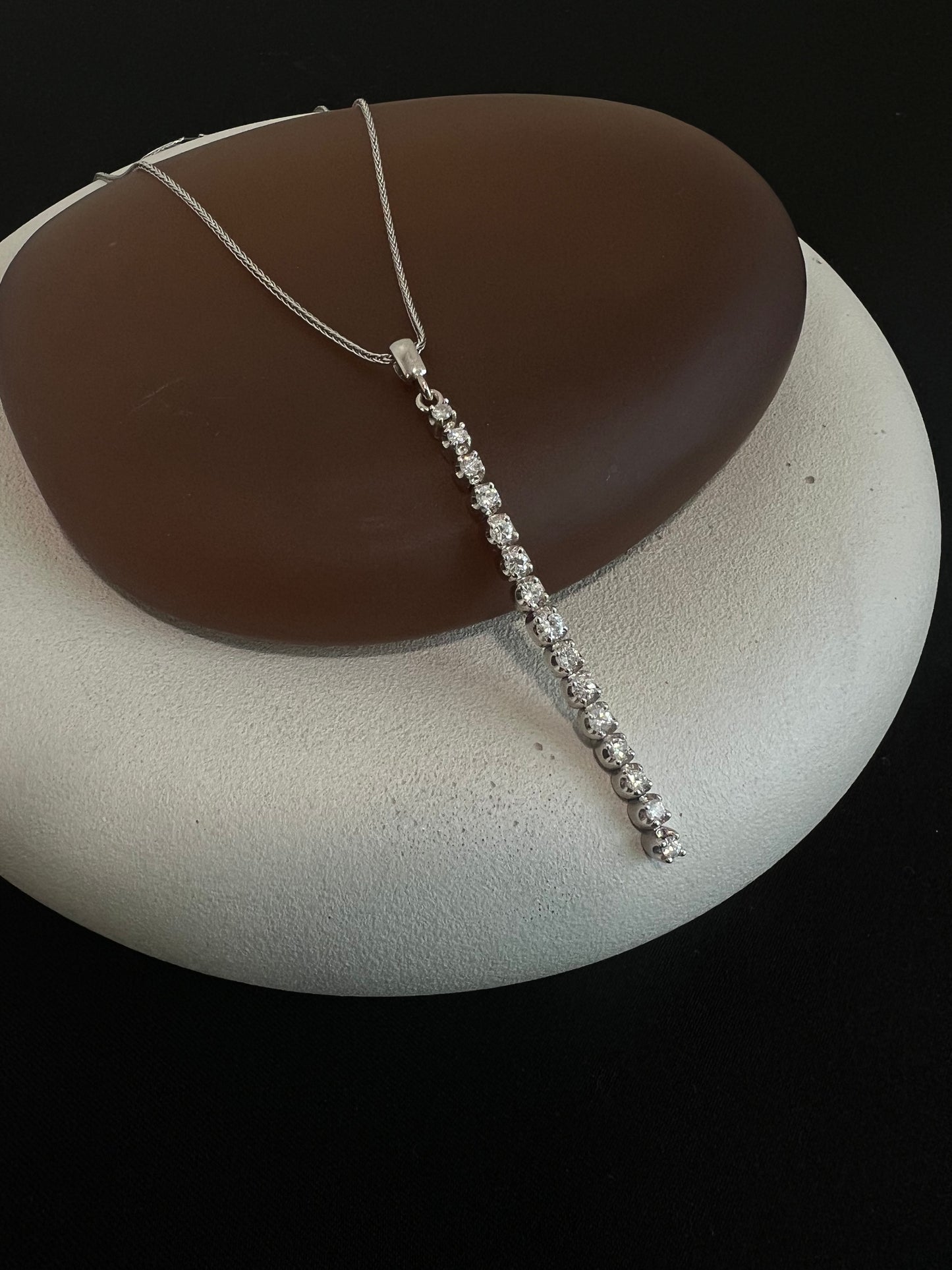 Vertical Diamond Bar Pendant
