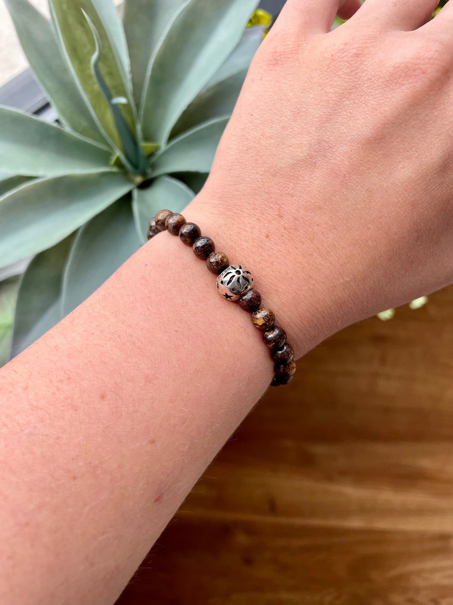 Bronzite Beaded Bracelet
