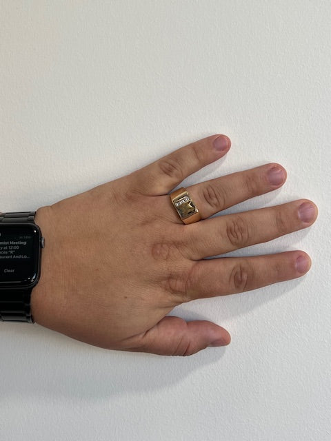Men's Custom Gold and Diamond Ring