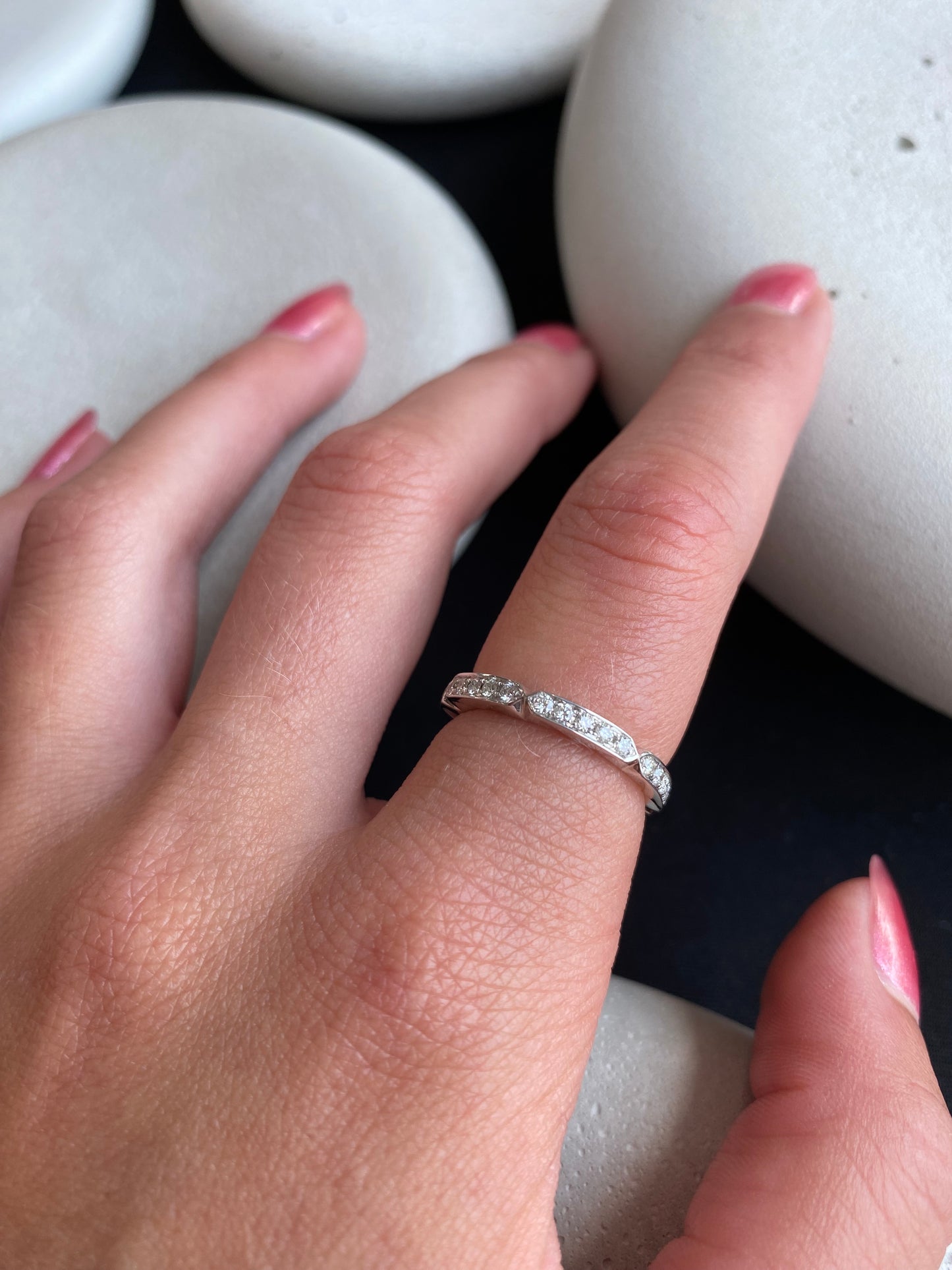 White Gold and Diamond Narrow Band