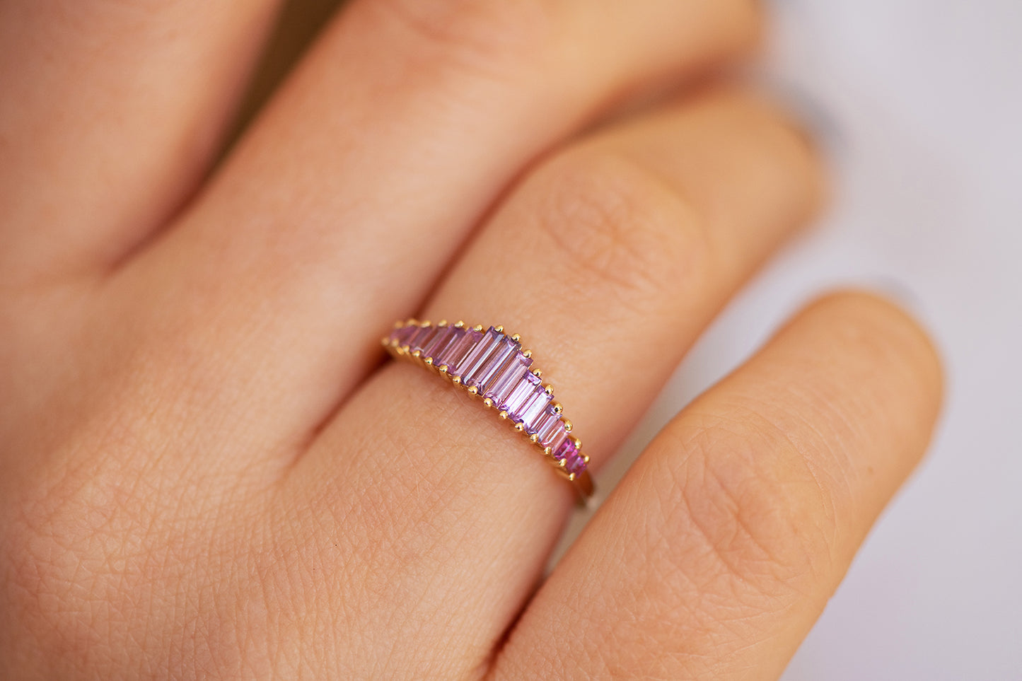 Purple & Lilac Sapphire Ring