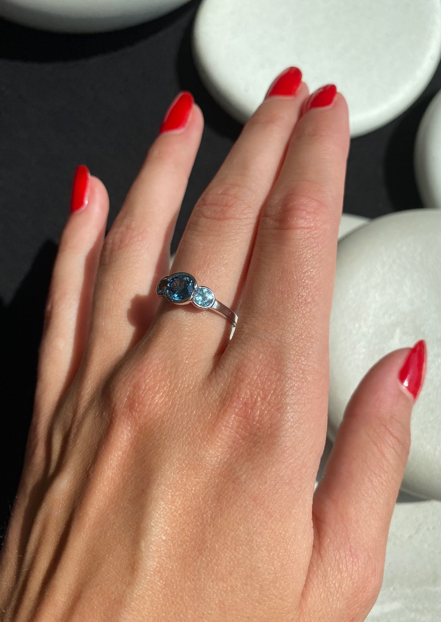 Two Tone Topaz Ring