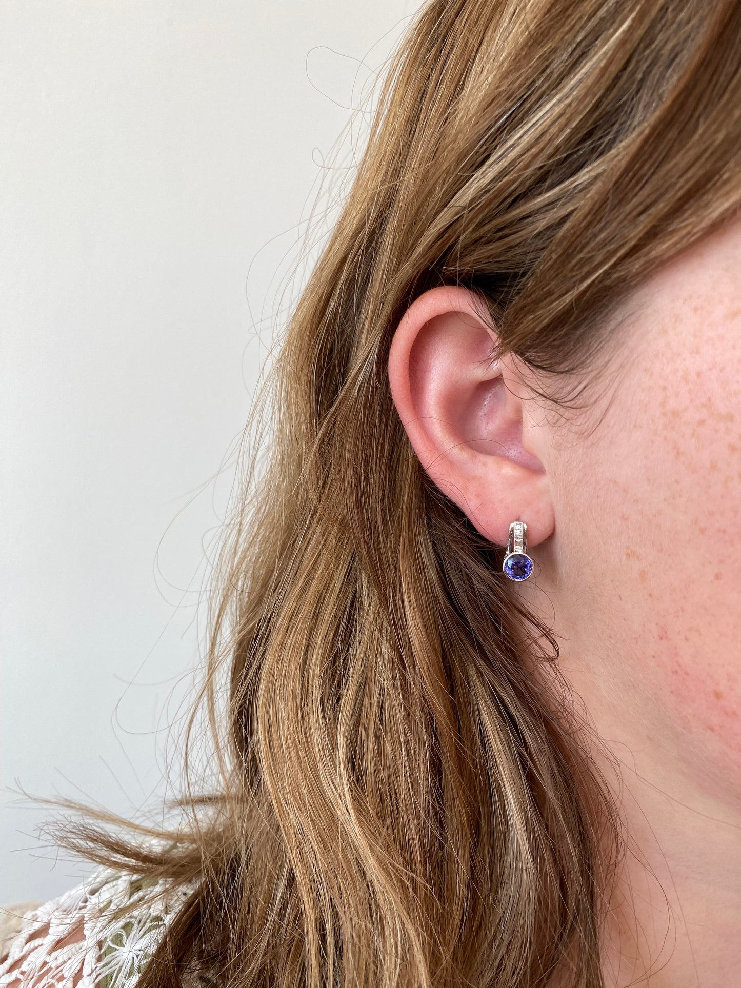 Tanzanite Diamond Drop Earrings