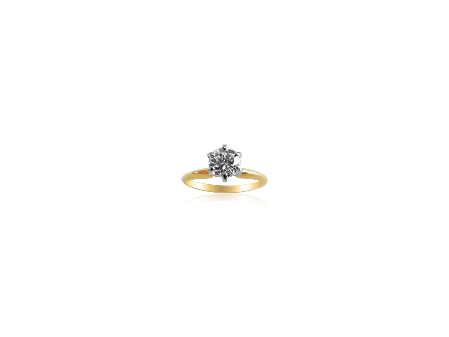 Tiffany Style Diamond Solitaire Ring