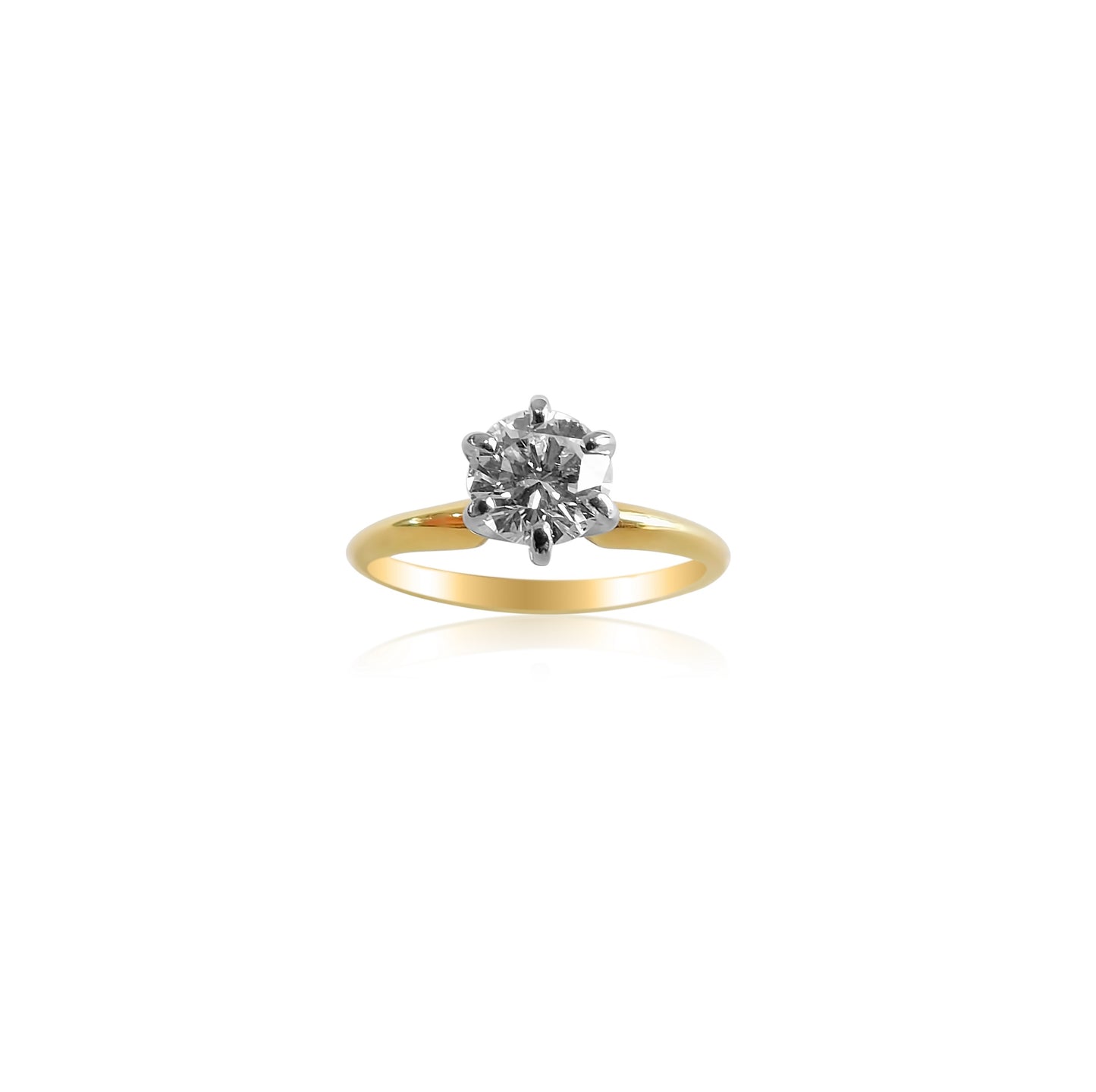 Tiffany Style Diamond Solitaire Ring