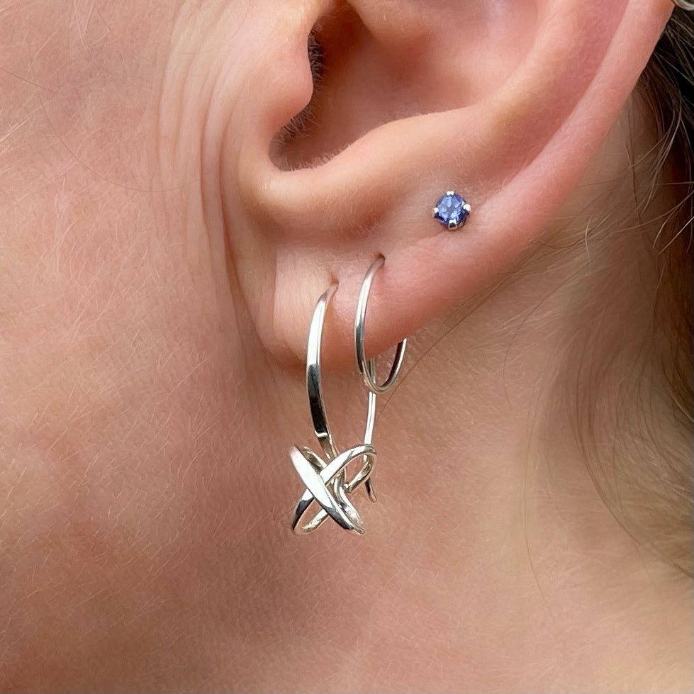 Kiss Silver Earrings