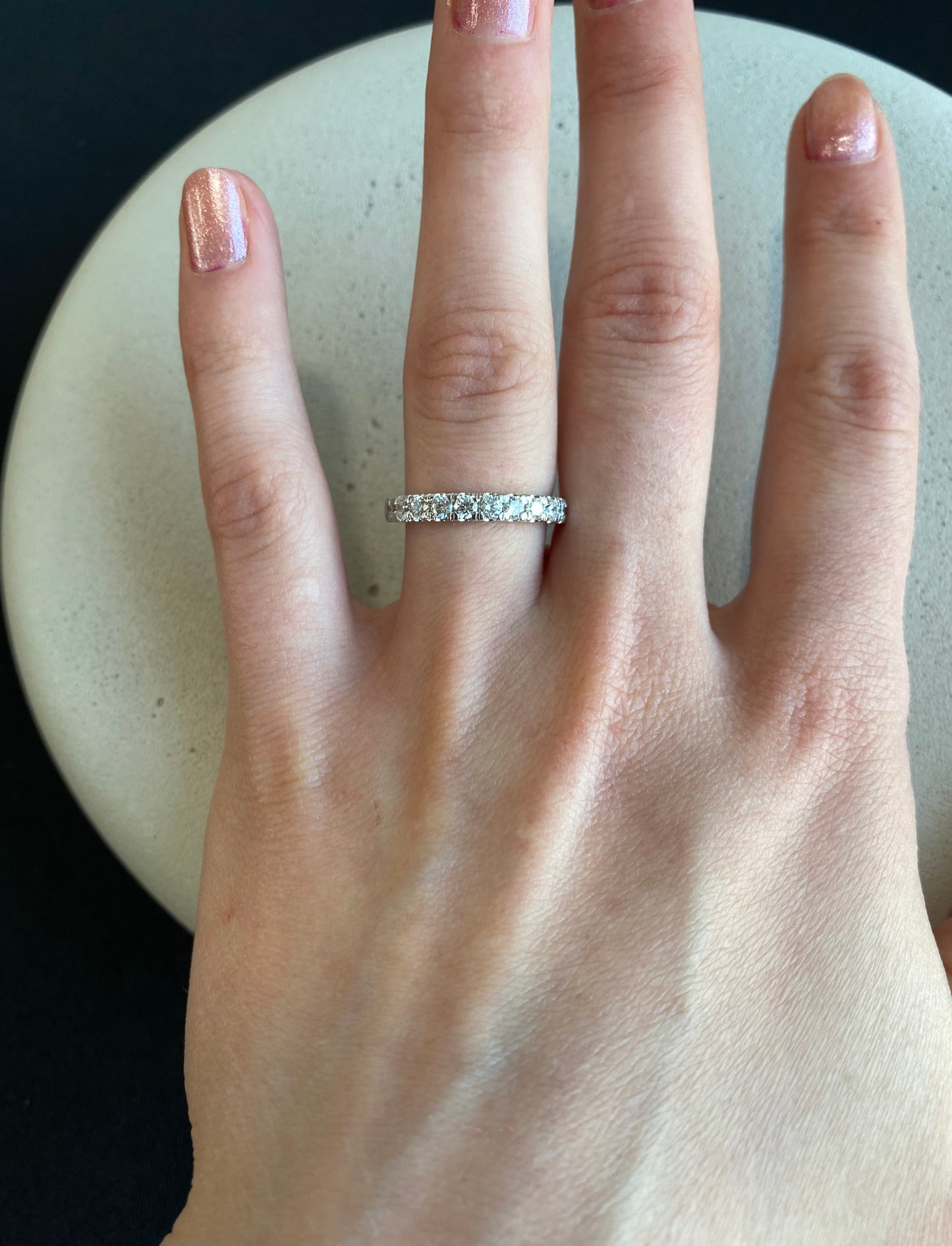 0.75 ct Lab Diamond Band - White Gold