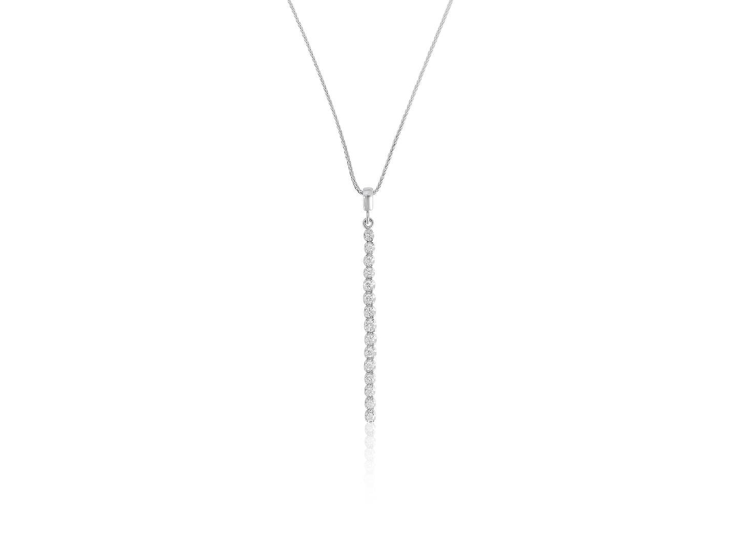 Extra Long Vertical Diamond Pendant