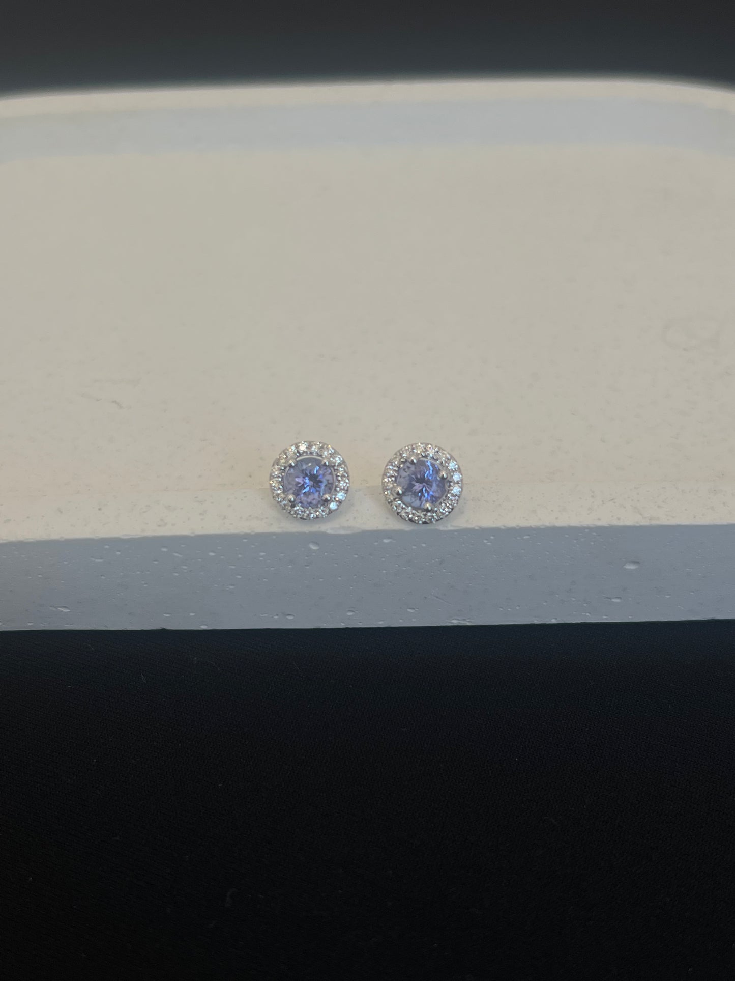 Tanzanite and Diamond Studs