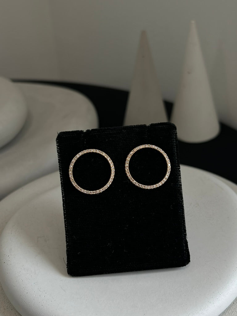 Front Diamond Hoops