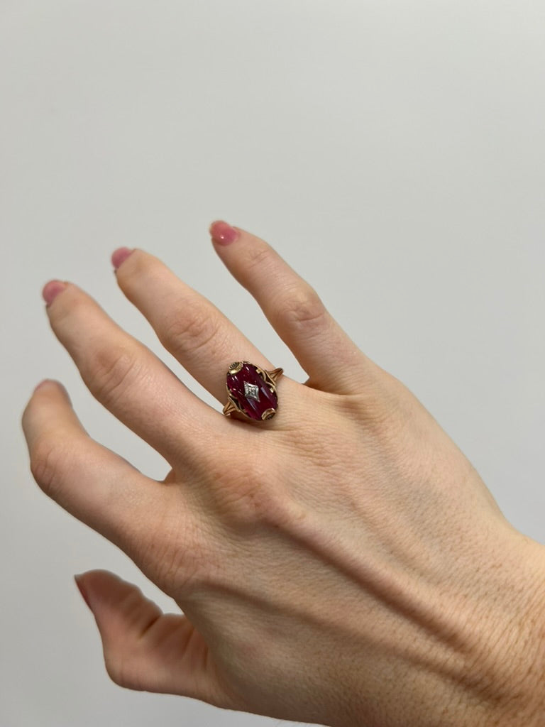 Antique Ruby and Diamond Ring